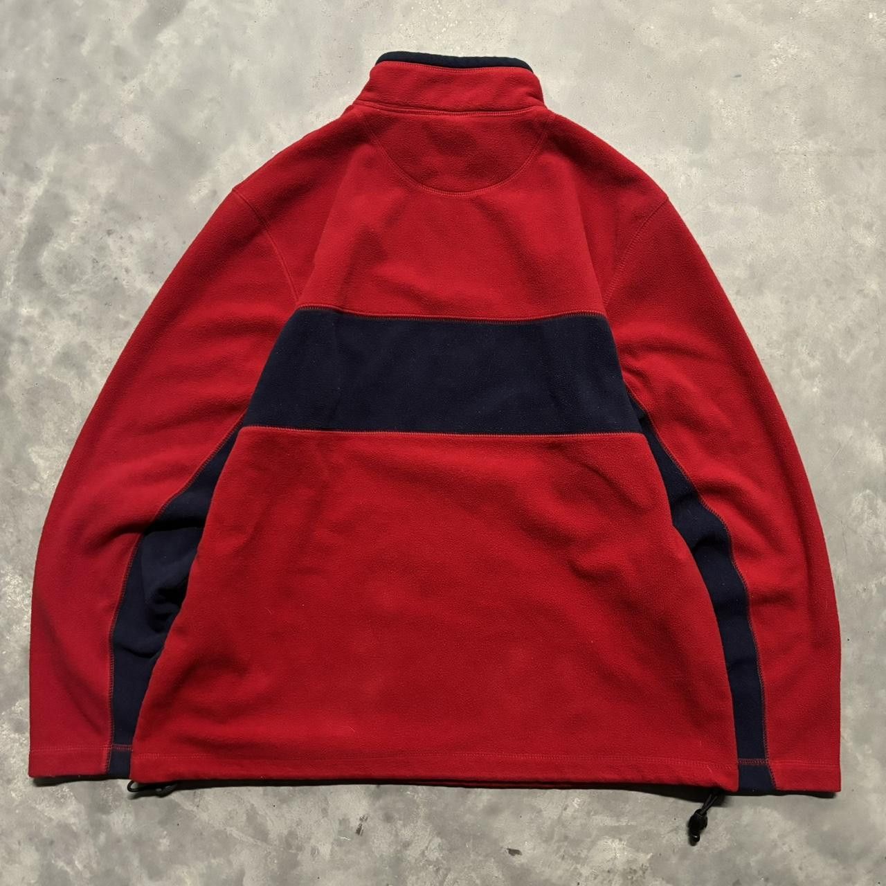 Old Navy × Vintage Crazy Vintage Y2K/2000s Red Old Navy Spellout Gorpcore Fleeces Essential Quarter Zip Sweatshirt! Size US L / EU 52-54 / 3 - 8 Thumbnail
