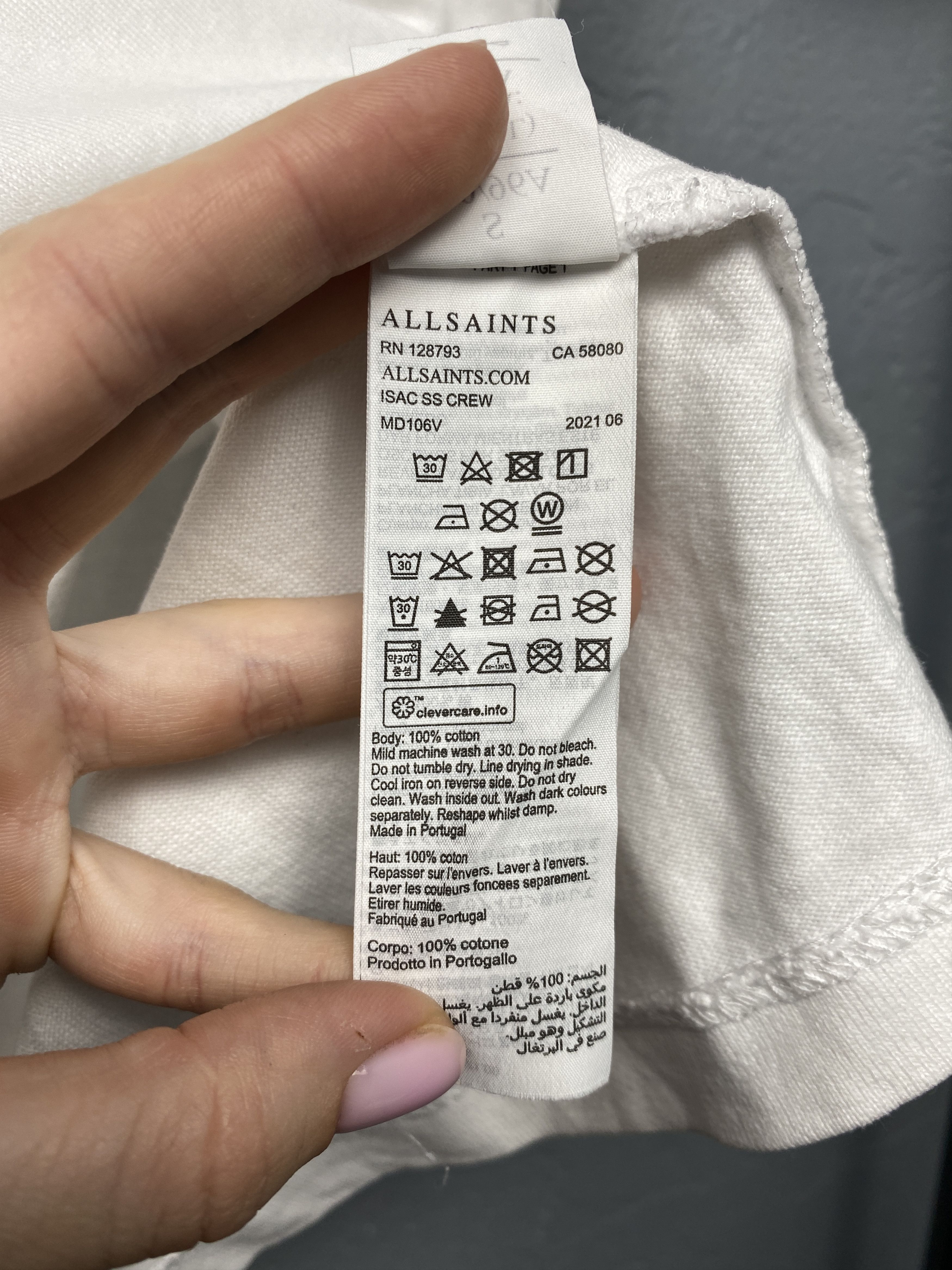 Allsaints Allsaints Vintage Mens Isac Oversized Crew Neck T-Shirt Size US S / EU 44-46 / 1 - 4 Thumbnail