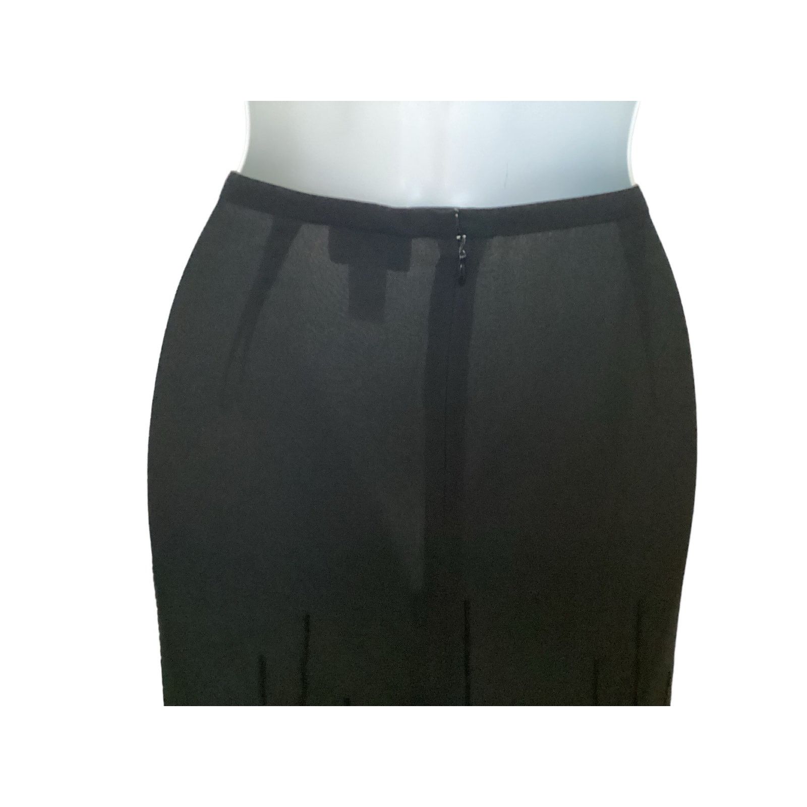 Ann Taylor Vtg Ann Taylor Silk Flowing Skirt w/Beaded Lines From Hem 12 Size 34" / US 12 / IT 48 - 8 Thumbnail