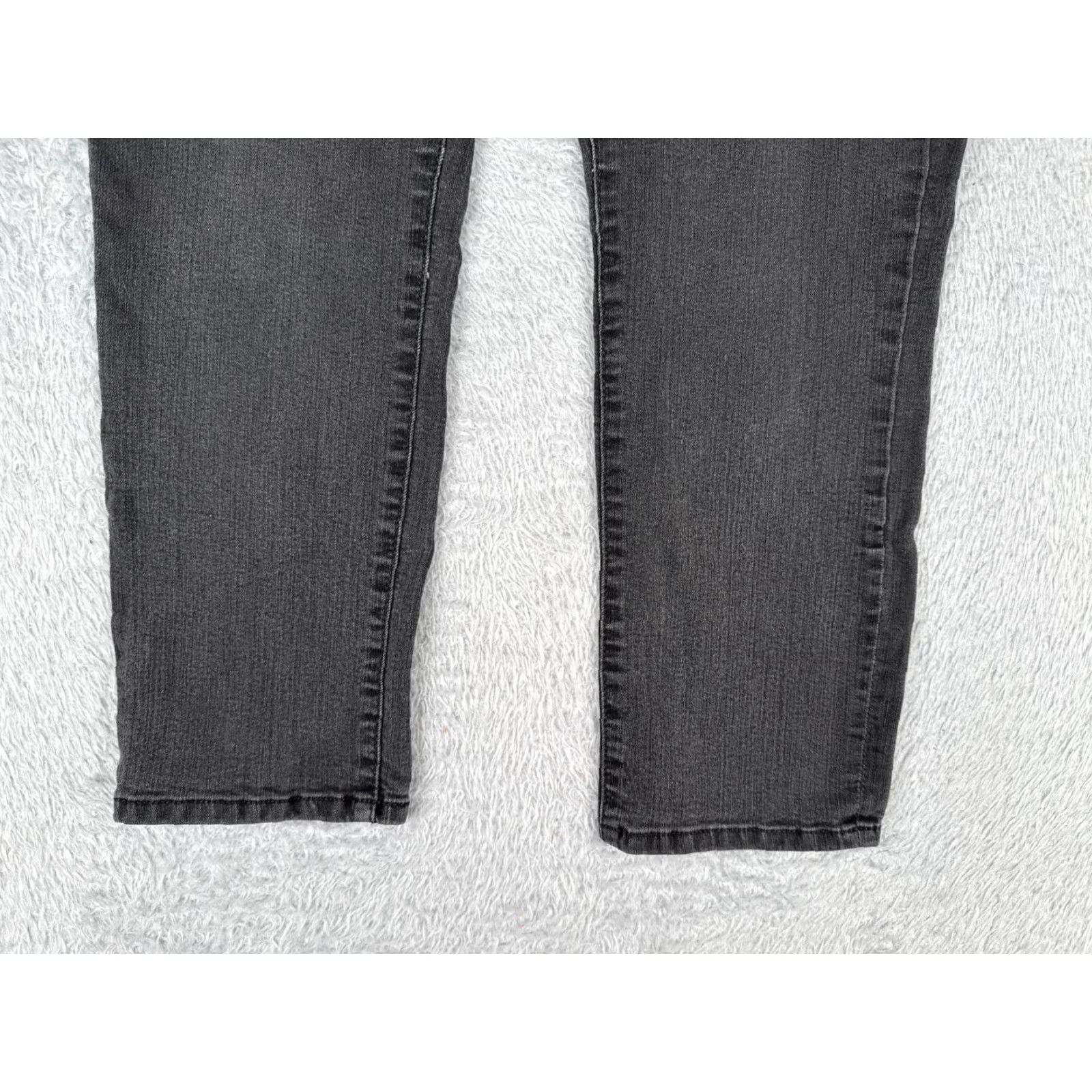 Denime JLo Jennifer Moore Jeans Women 8 Black Denim Capri Straight Leg Low Rise 28x25 Size 30" / US 8 / IT 44 - 2 Thumbnail