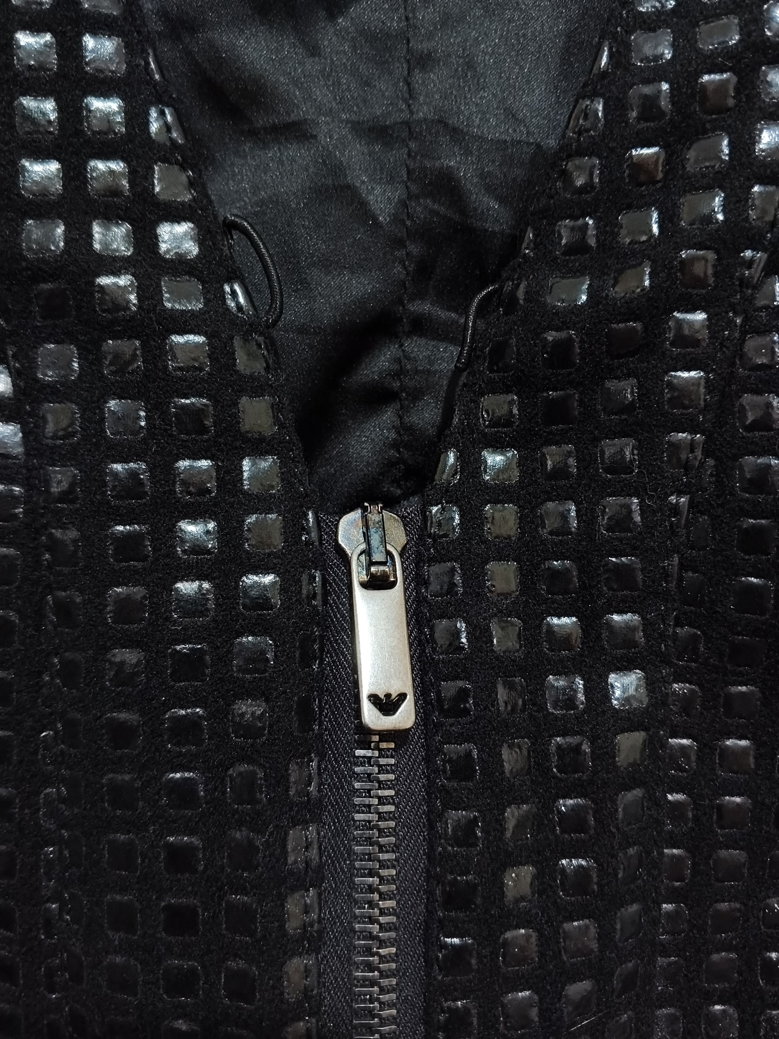 Emporio Armani Emporio Armani Y2K Structured Grid Pattern Cropped Jacket Size XS / US 0-2 / IT 36-38 - 8 Thumbnail