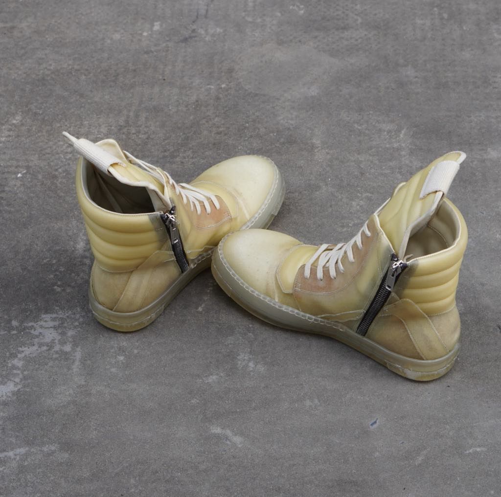 靴 Rick owens geobasket ss23 Rick Owens Tênis Geobasket | Preto | FARFETCH BR