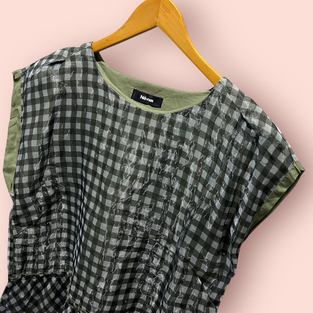 Issey Miyake × Ne-Net × Pleats Please Issey Miyake NE-NET BY ISSEY MIYAKE CHECKERED POP GOWN DRESS Size M / US 6-8 / IT 42-44 - 9 Thumbnail