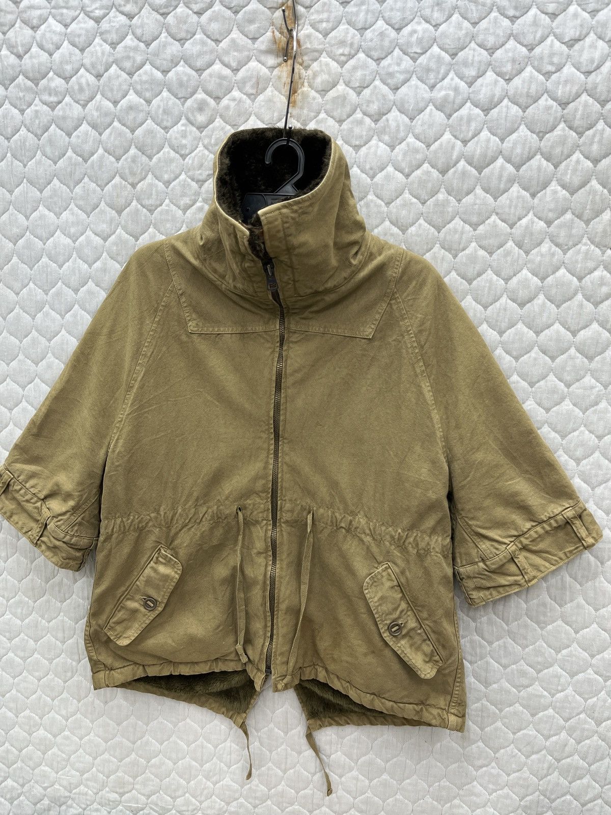 Kapital Kountry 🔥🔥🔥ARCHIVE VINTAGE KAPITAL MILITARY CROPPED FUR LINED PARKA Size US XS / EU 42 / 0 - 2 Thumbnail