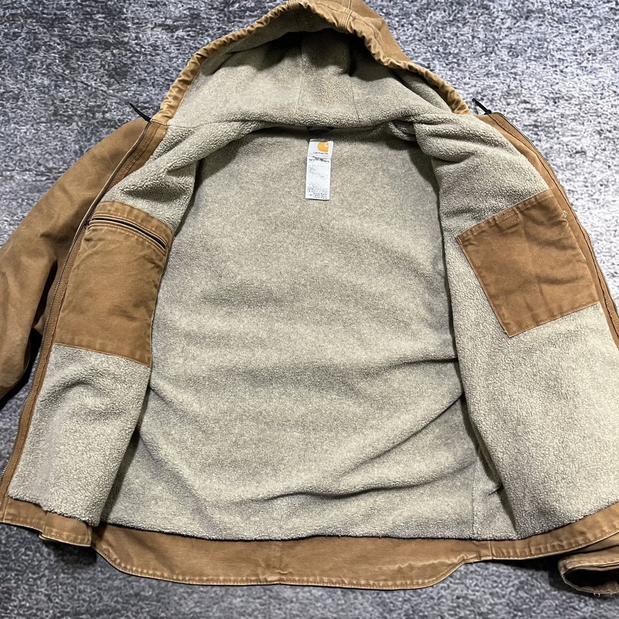 Carhartt VINTAGE FLEECE LINED HOODED CARHARTT CANVAS JACKET TAN XL Size US XL / EU 56 / 4 - 8 Thumbnail
