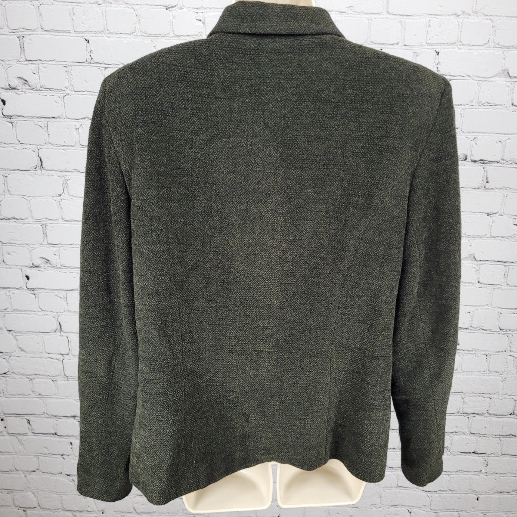 Vintage VINTAGE Field Manor Modern Classics Green Wool Blend Buttoned Jacket USA Made Size 14 Size XL / US 12-14 / IT 48-50 - 2 Thumbnail