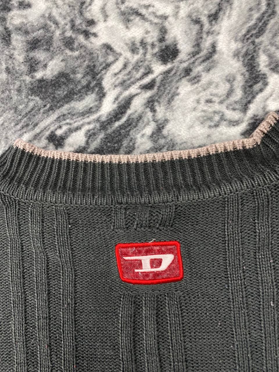 Diesel Vintage Diesel Knit Ribbed Sweater Big Logo Size US L / EU 52-54 / 3 - 12 Thumbnail