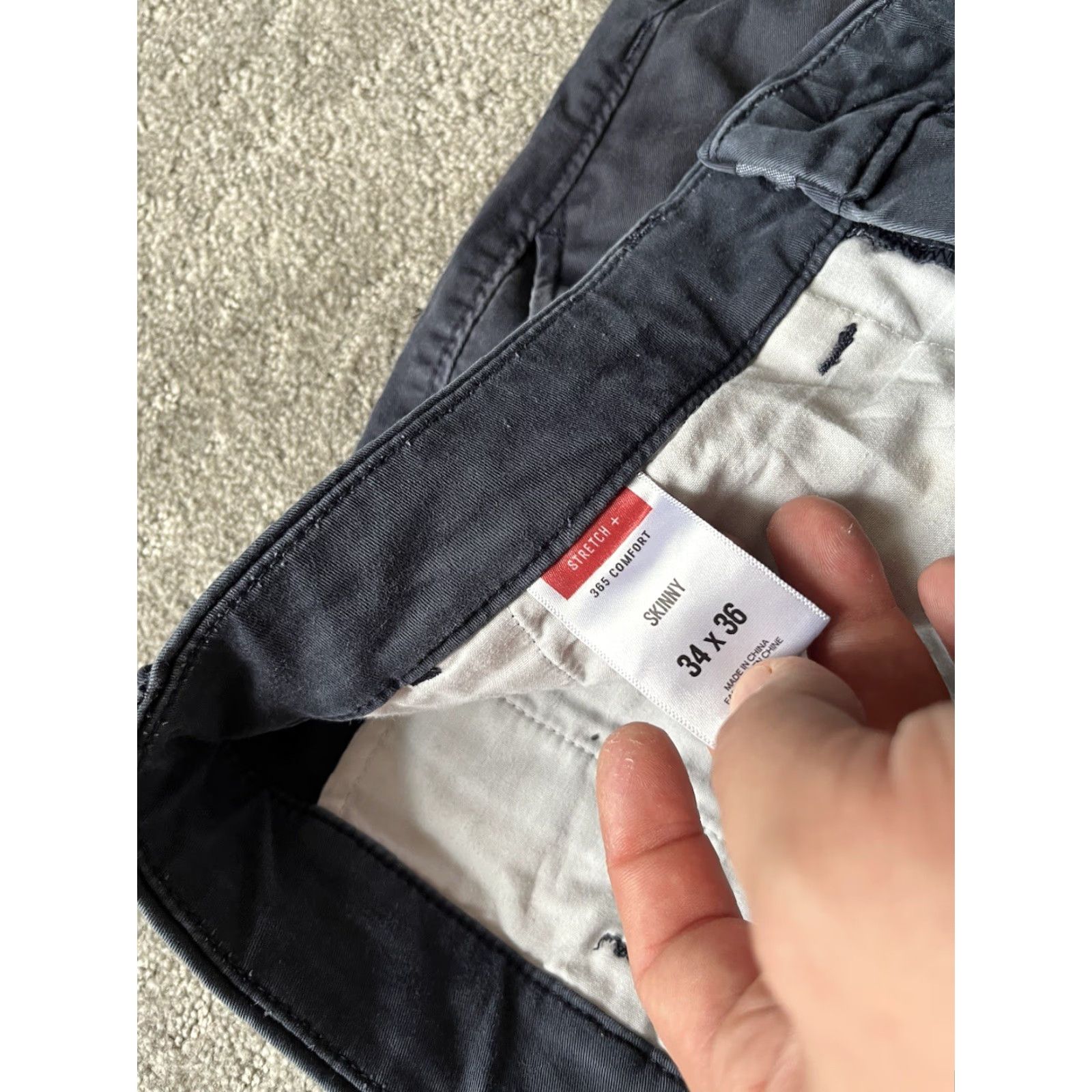 Express VINTAGE Express Men's Skinny Pants Casual Workwear Blue 34x36 Cotton Blend Spring Summer Fall Winter Size US 34 / EU 50 - 6 Thumbnail