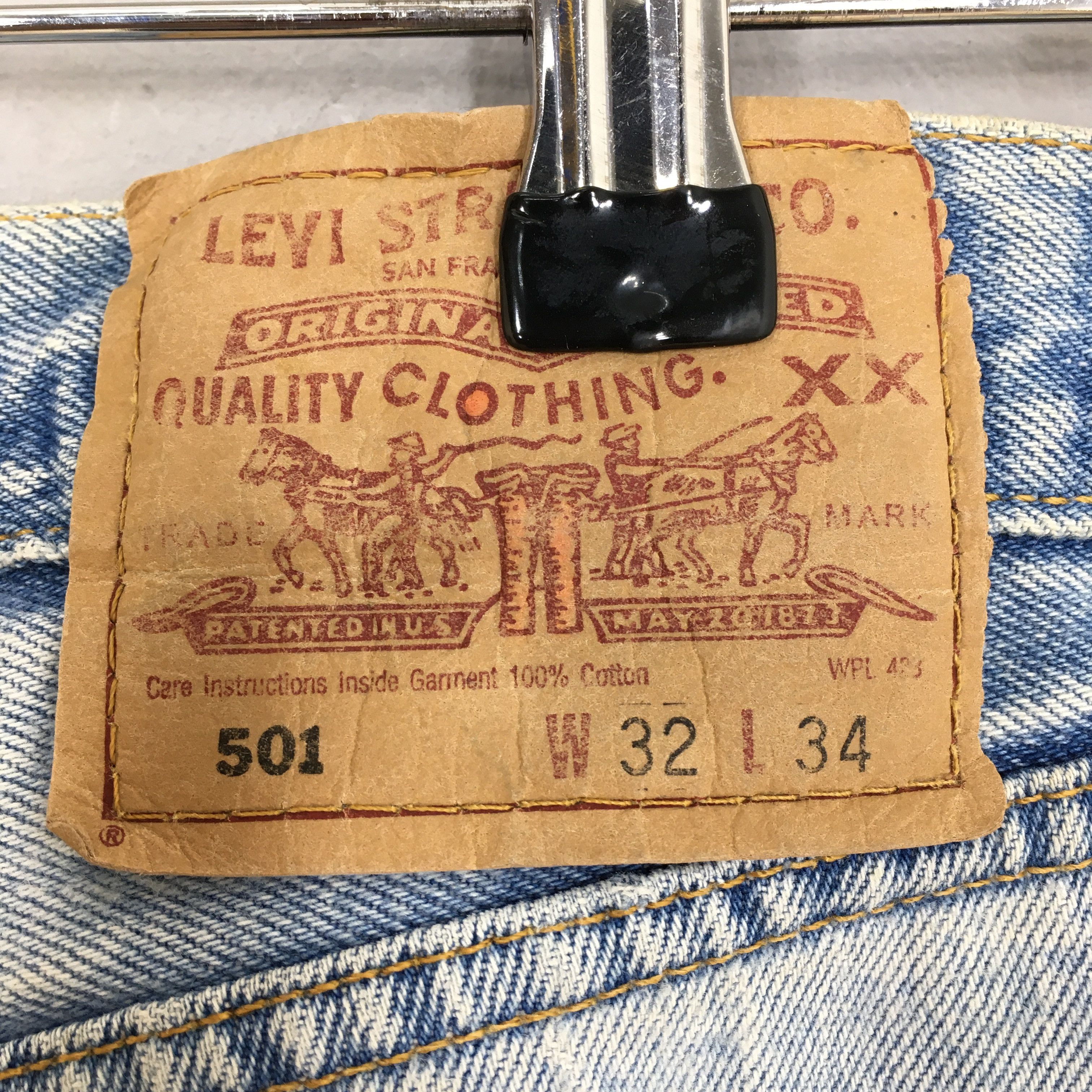 Levi's Size 31x29 Vintage 90s Levi's 501 Distressed Jeans S1576 Size US 31 - 12 Thumbnail