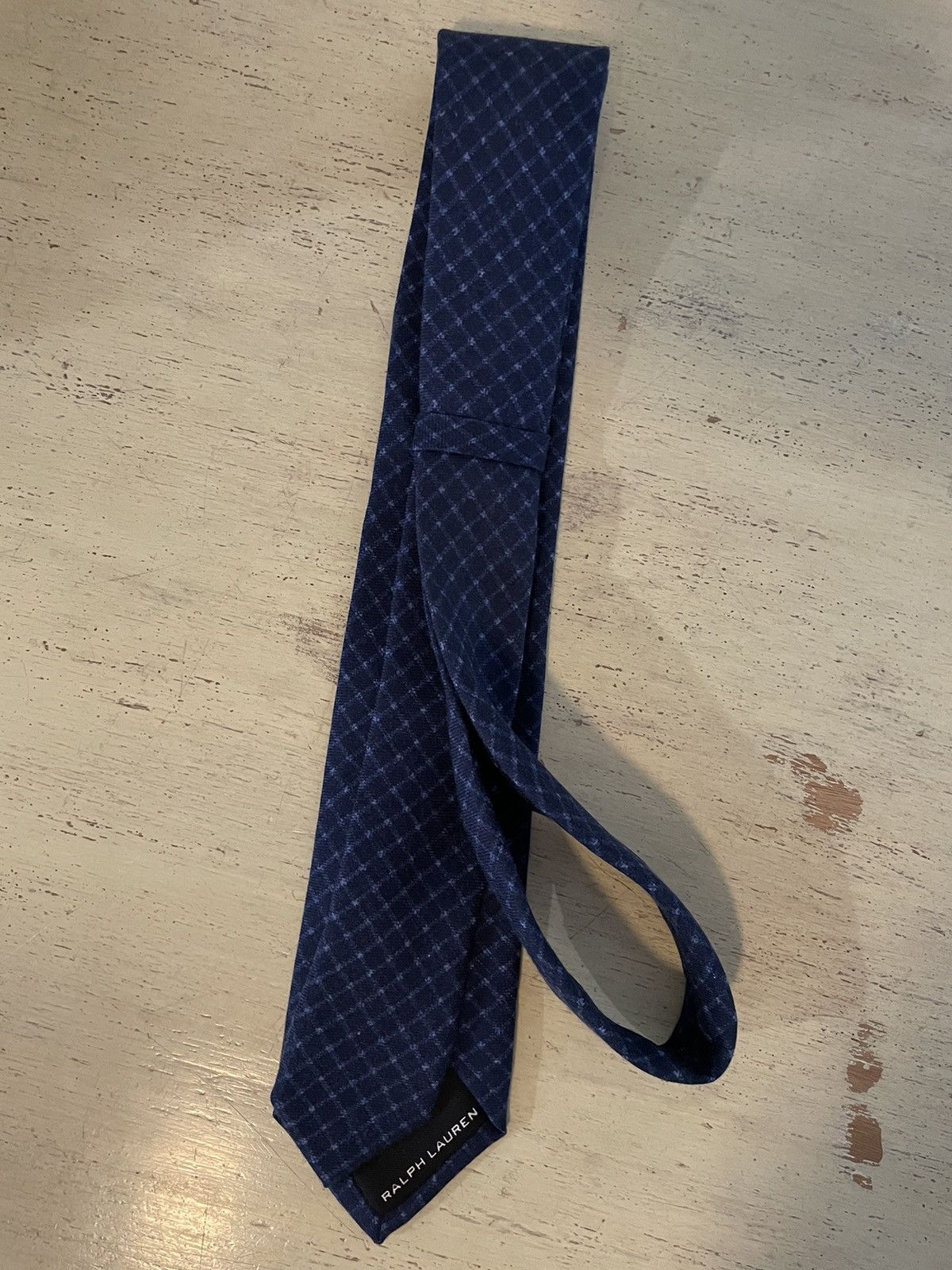 Ralph Lauren Black Label Check Print Wool-Silk Skinny Tie Size ONE SIZE - 7 Thumbnail