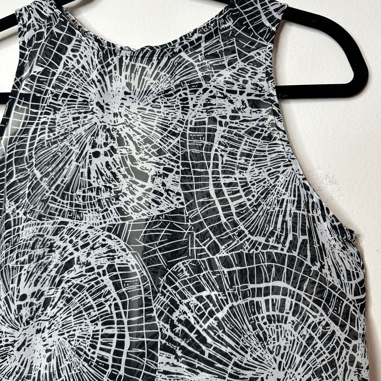 Other Ovi Black White Circle Design Keyhole Sleeveless Blouse S Size S / US 4 / IT 40 - 2 Thumbnail