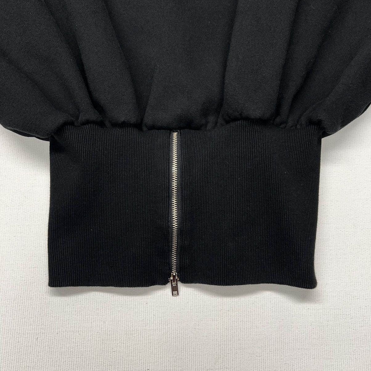 Other Laurent Sweater Black Cropped Zip Baggy Sweatshirt Designer Size S / US 4 / IT 40 - 9 Thumbnail