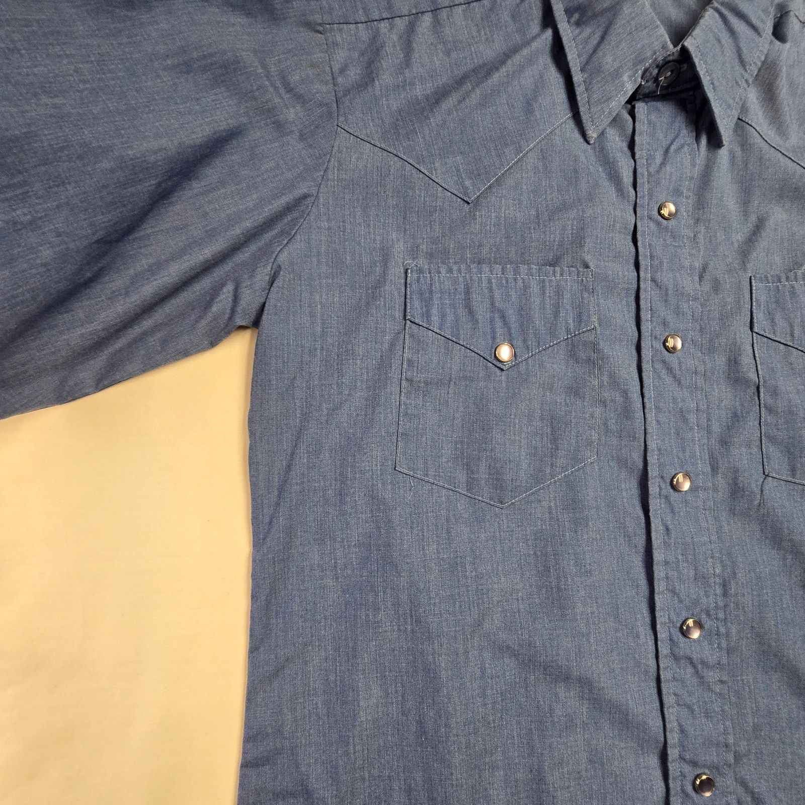 Vintage Vintage Pearl Snap Mondiki Blue XL long Sleeve Button Up Size US XL / EU 56 / 4 - 4 Thumbnail