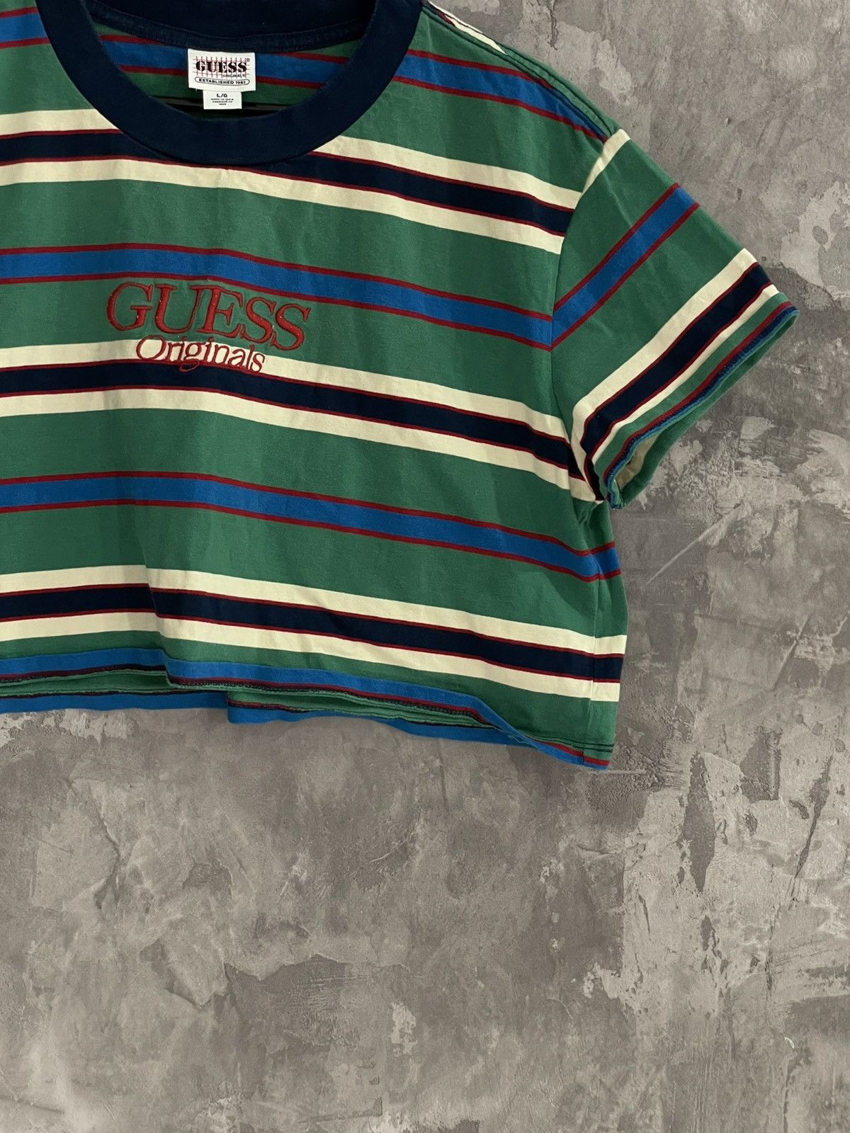 Guess Guess Y2K Glam Big Logo Avant Garde Cropped T shirt Size L / US 10 / IT 46 - 6 Thumbnail