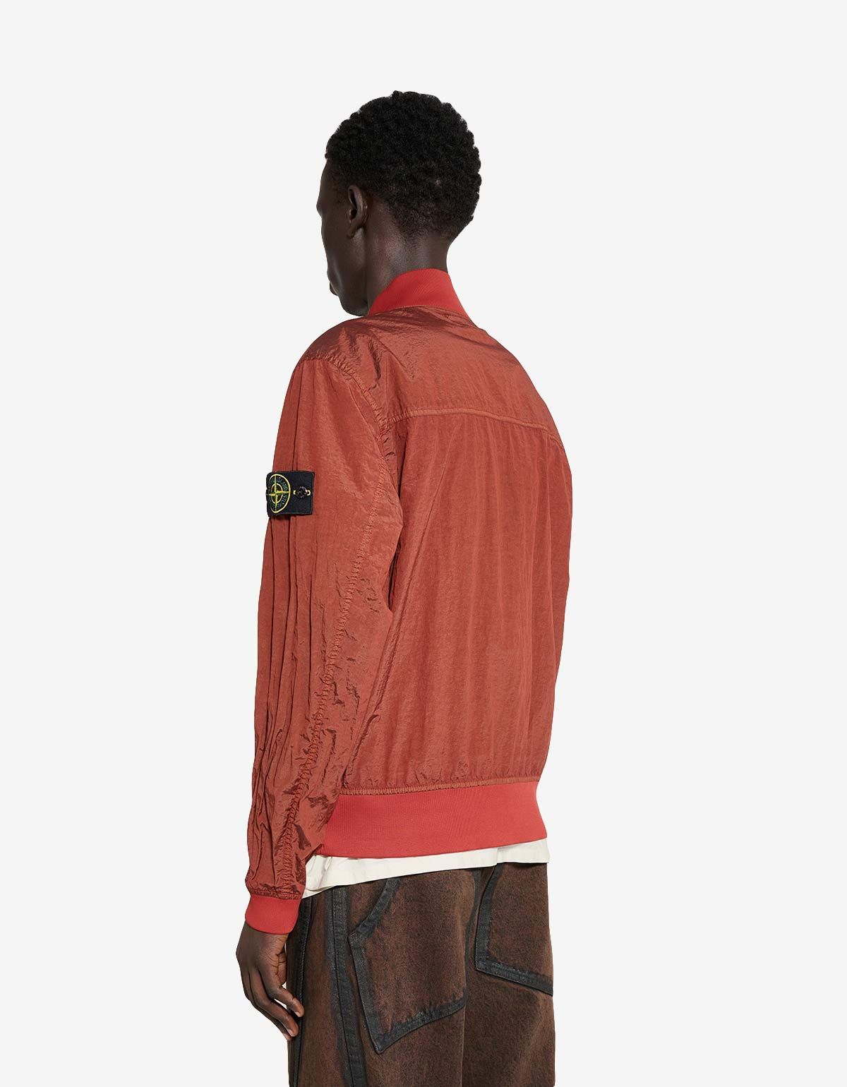 Stone Island Stone Island Orange Nylon Metal Bomber Jacket Size US L / EU 52-54 / 3 - 3 Thumbnail
