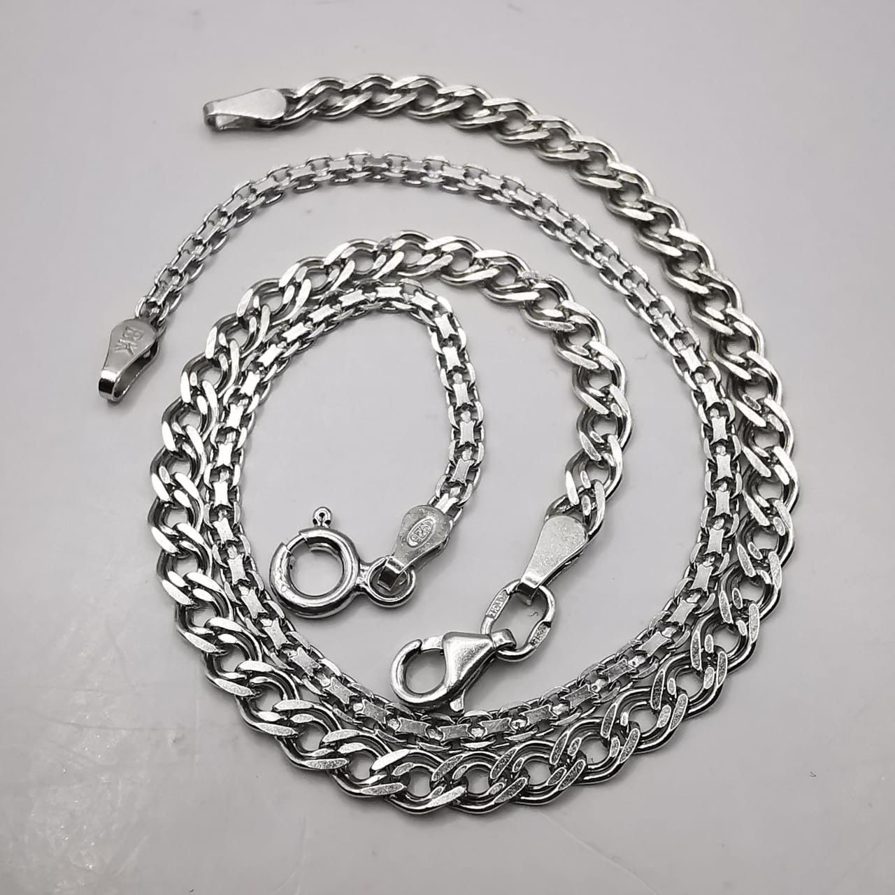 Sterling Silver Lot of 2 Vintage Sterling Silver 925 Bracelet 18.5cm Size ONE SIZE - 3 Thumbnail