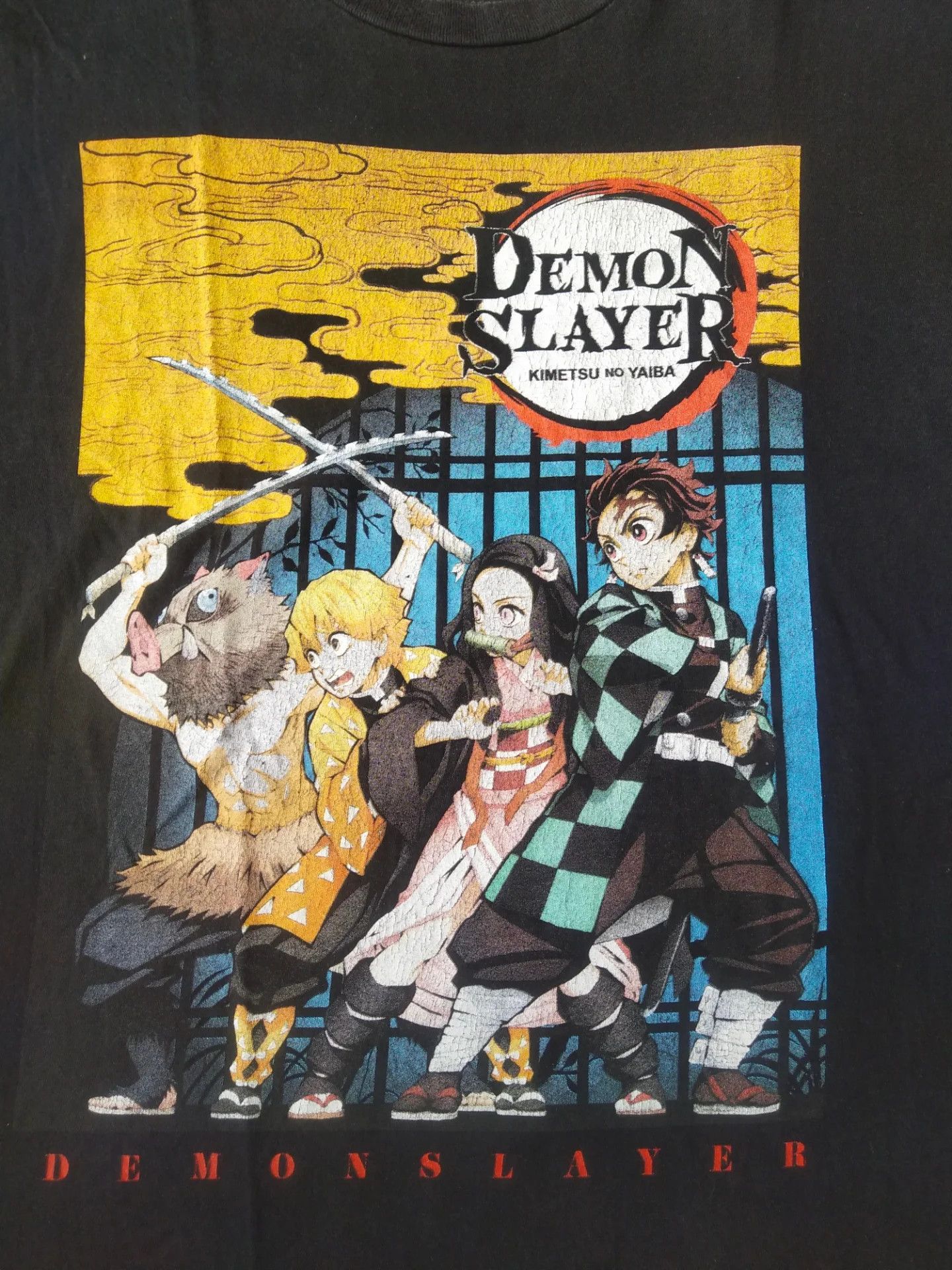 Anime Demon Slayer Kimetsu no Yaiba Chara Big Print Anime Tee Size US M / EU 48-50 / 2 - 2 Thumbnail