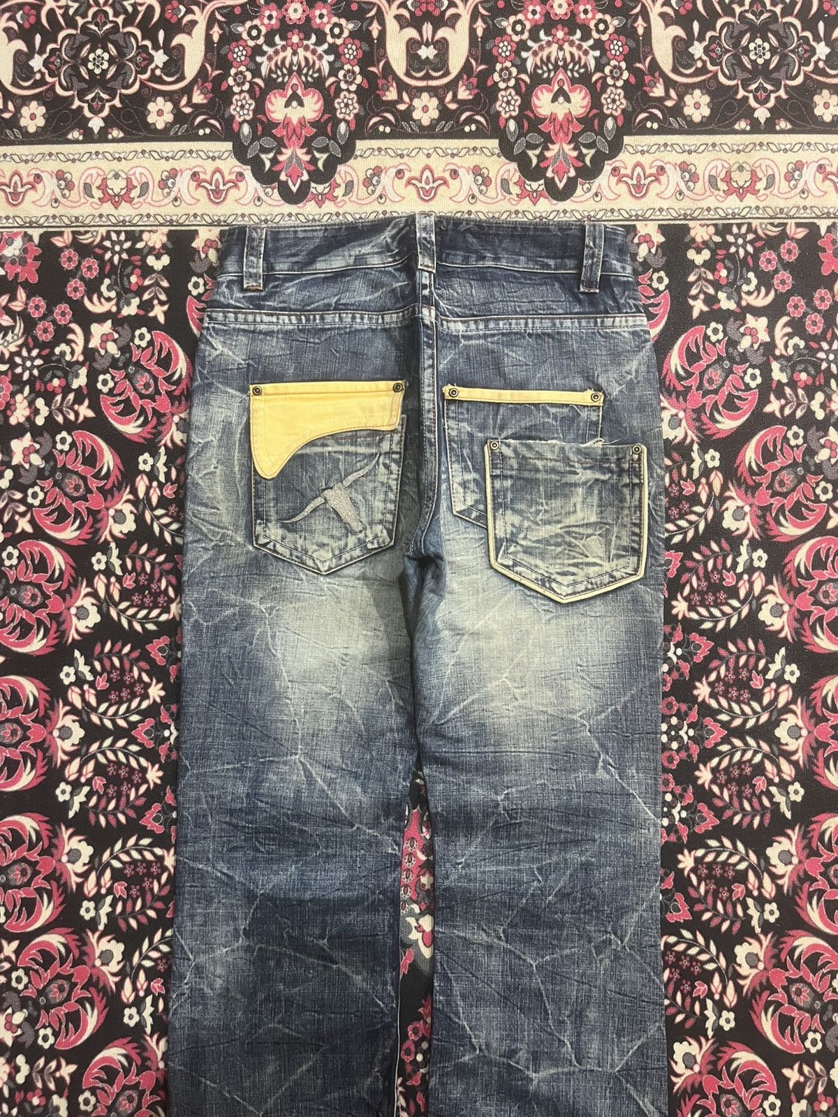 Tornado Mart Ozz-Firsi Pinball Distressed Thunder Distressed Flare Jeans Size US 30 / EU 46 - 5 Thumbnail
