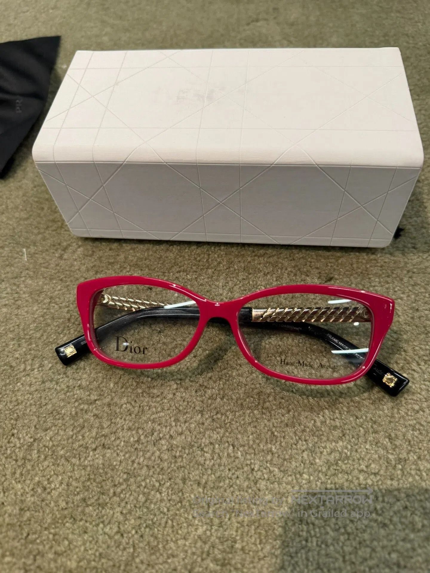 Dior Christian Dior Red Frame Sunglasses. Size ONE SIZE - 1 Thumbnail