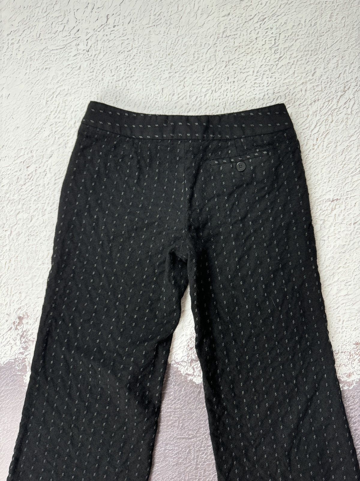 Armani Emporio Armani black wool striped wide bootcut pants Size 30" / US 8 / IT 44 - 13 Thumbnail