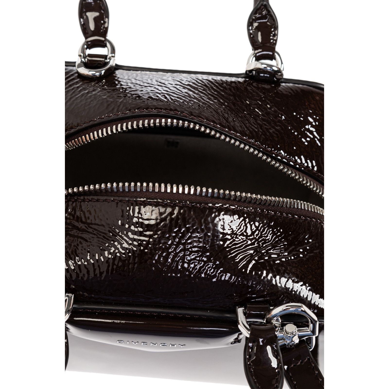 Givenchy GIVENCHY Mini Antigona Cube brwon Shiny Leather Handbag New Size ONE SIZE - 4 Thumbnail