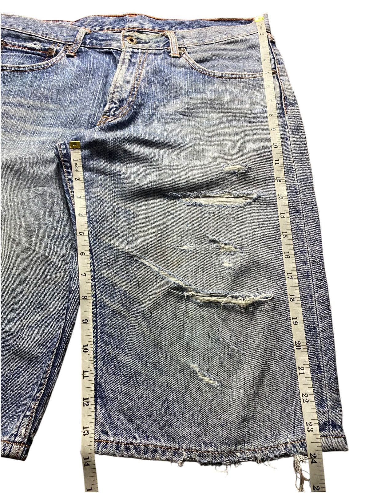 Levi's Vintage Clothing Vintage Levis 503 Denim Distressed Short Jeans Size US 34 / EU 50 - 10 Thumbnail