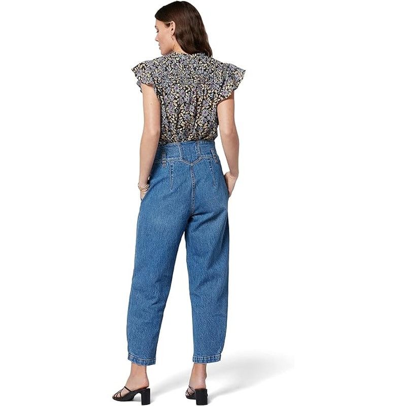 Joie Isa Reut Ruffled Embroidery Dot Smocked Floral Blouse Size S / US 4 / IT 40 - 14 Thumbnail