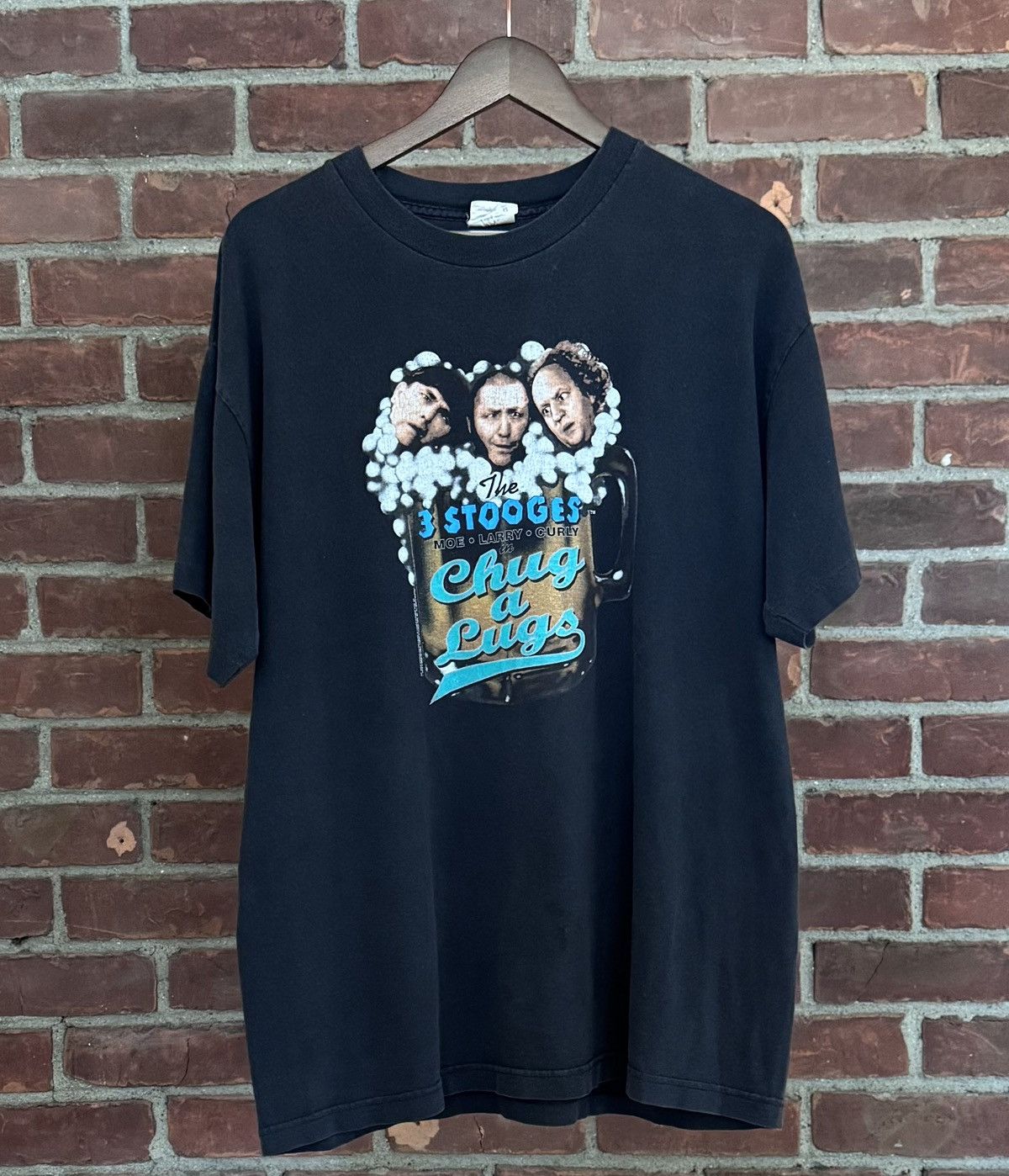 Vintage Vintage 90s Three Stooges Chug a Lug Character Movie Tee Size US XL / EU 56 / 4 - 1 Thumbnail