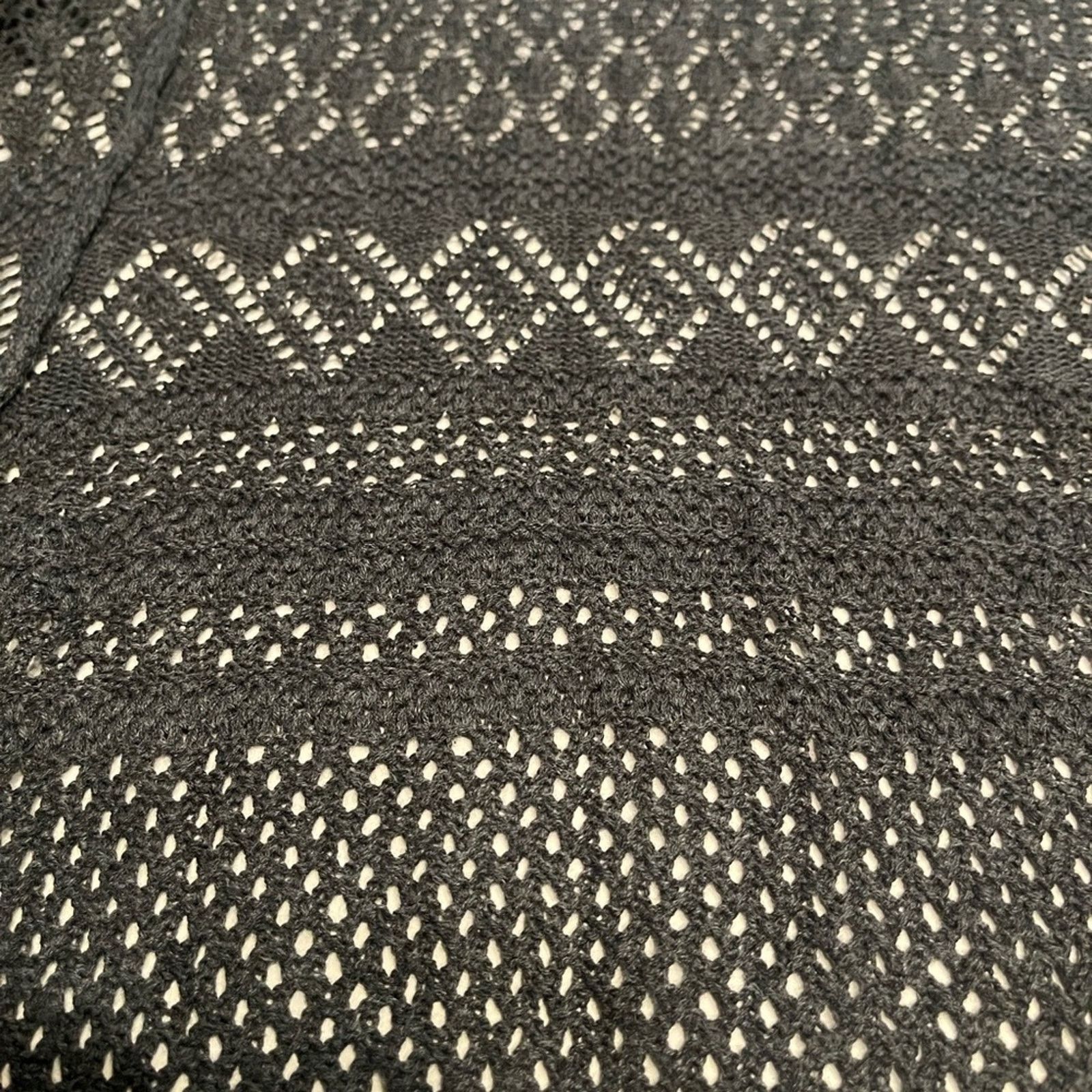 The Unbranded Brand Belldini Long Sleeve Gray Open-Knit Women's Sweater, size Lg Size L / US 10 / IT 46 - 4 Thumbnail