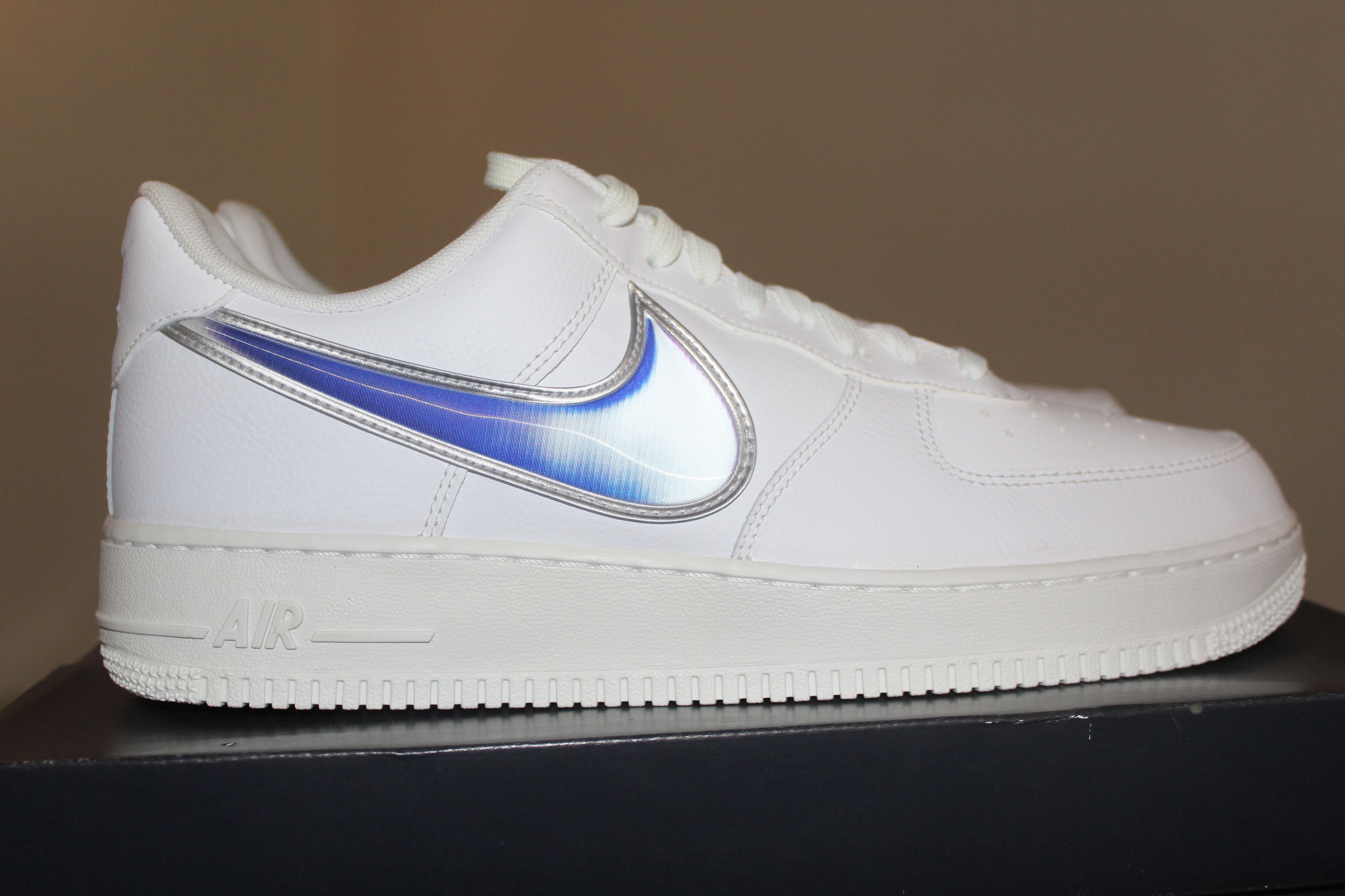 Nike Air Force 1 Oversized Racer Blue Swoosh Size 11 Iridescent Size US 11 / EU 44 - 2 Thumbnail
