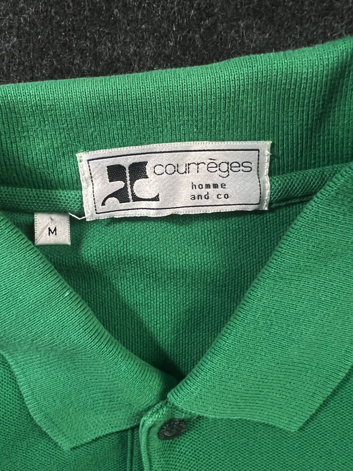 Courreges Homme&Co Green Collar Polo Vintage
