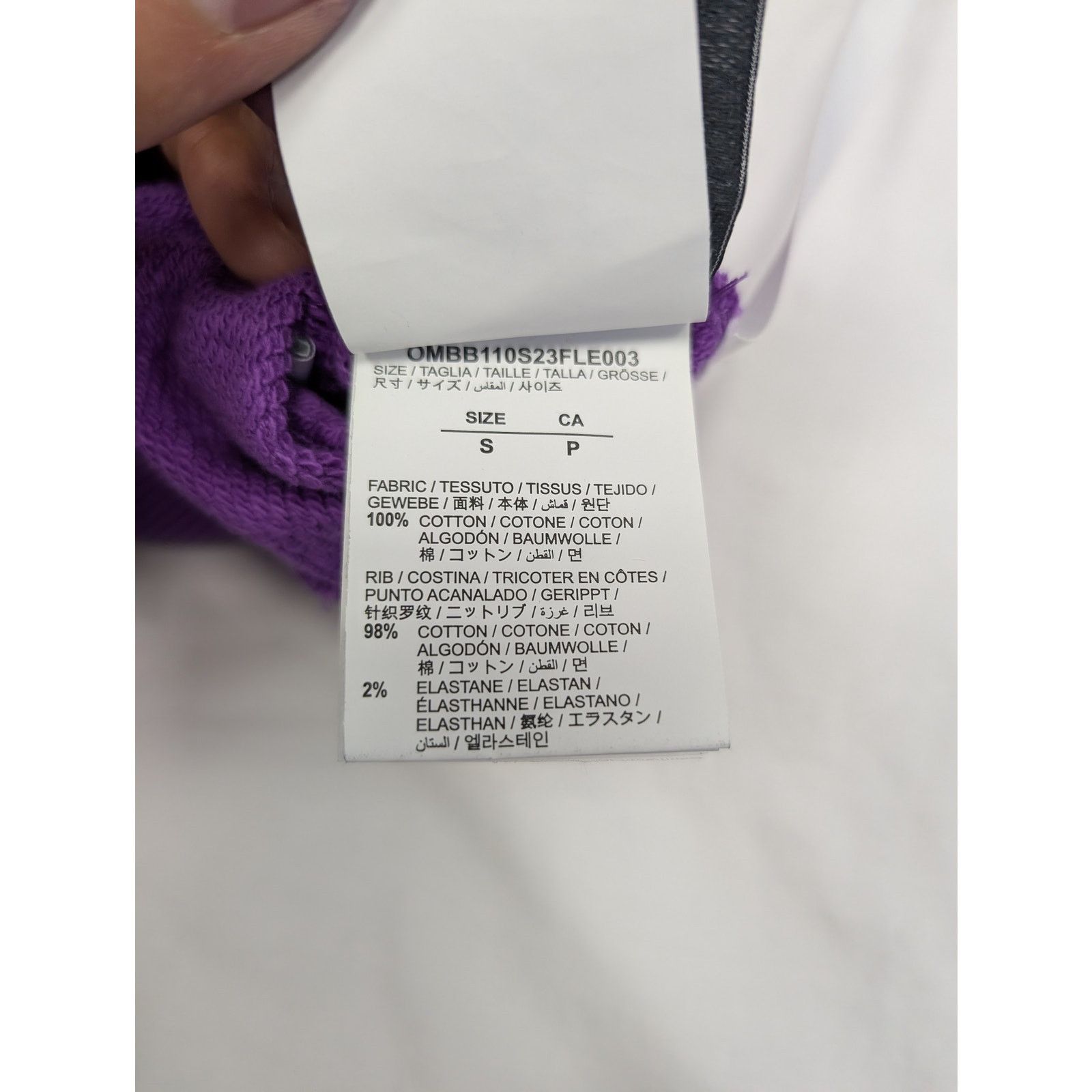Off-White o1rshd1 Hand Arrow Boxy Hoodie in Orchid/White Size US S / EU 44-46 / 1 - 14 Thumbnail