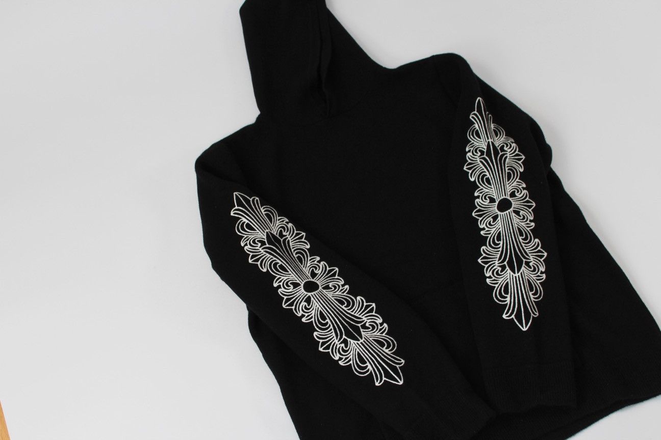 Chrome Hearts Chrome Hearts Cashmere Embroidered Floral Sleeve Hoodie Size US L / EU 52-54 / 3 - 15 Thumbnail