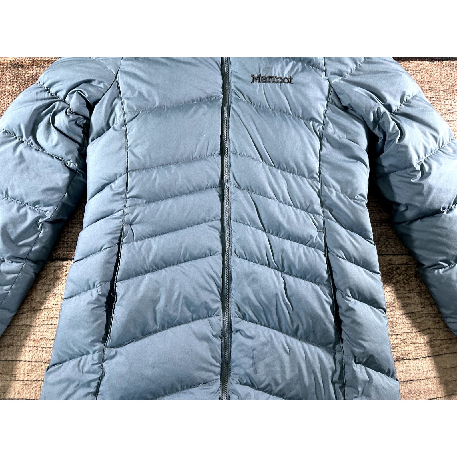 Marmot Marmot Womens 700 Duck Down Fill Parka Blue Jacket Sm CC-717 Size S / US 4 / IT 40 - 2 Thumbnail