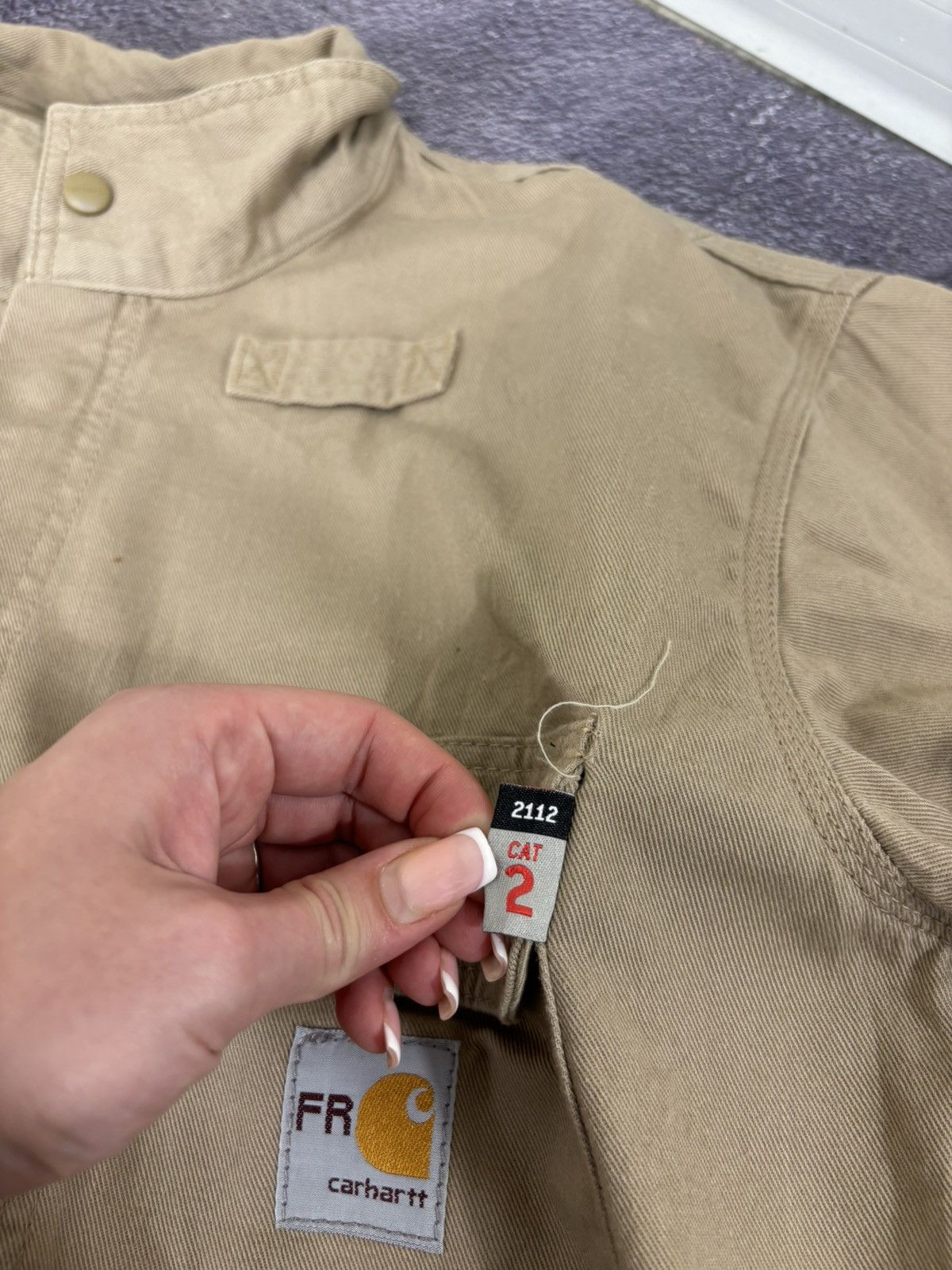 Carhartt Vintage Carhartt Flame Resistant Utility Work Beige Coverall Size US L / EU 52-54 / 3 - 15 Thumbnail