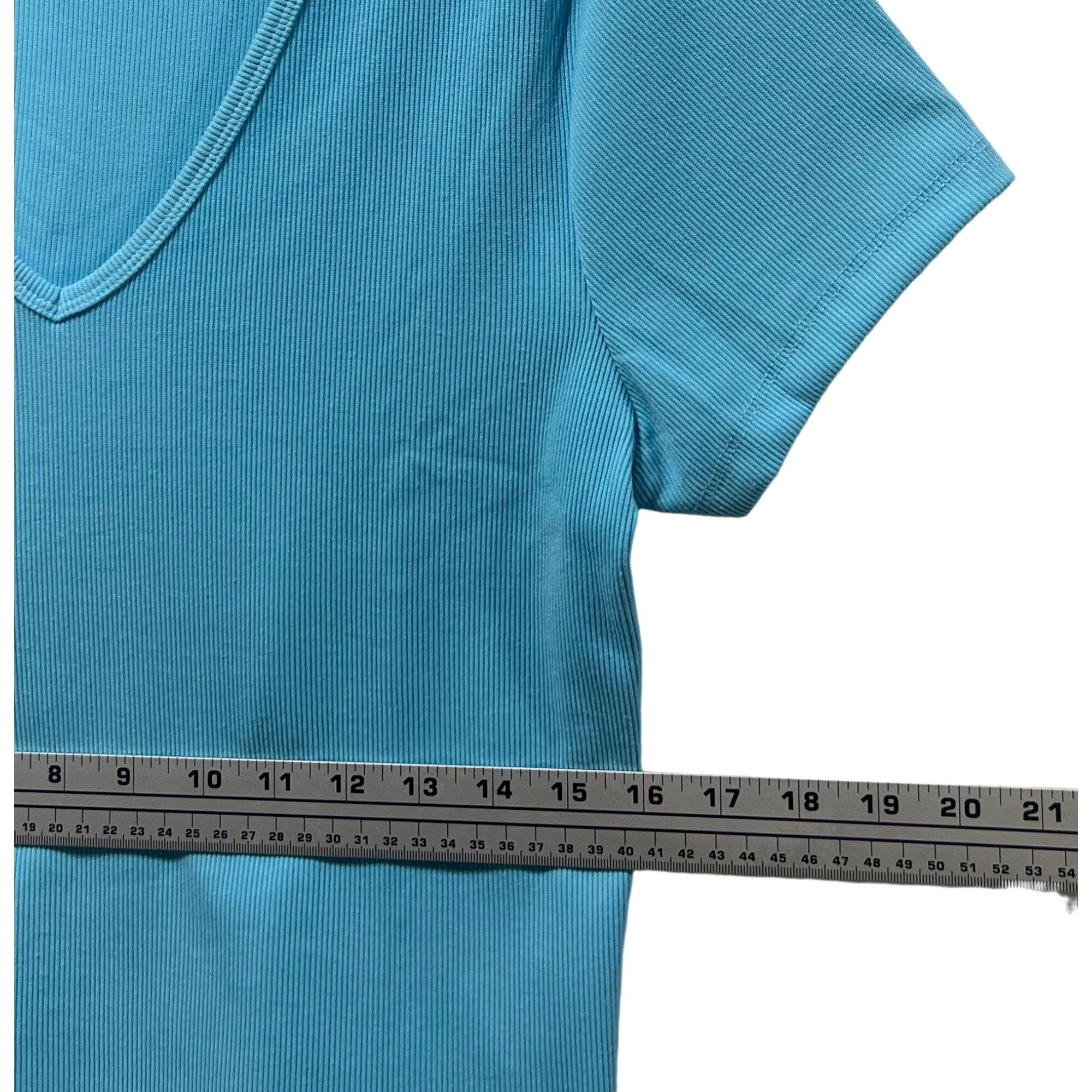 Other Rue + - Women's Short Sleeve Top - Light Blue - 2X Size XXL / US 16-18 / IT 52-54 - 4 Thumbnail