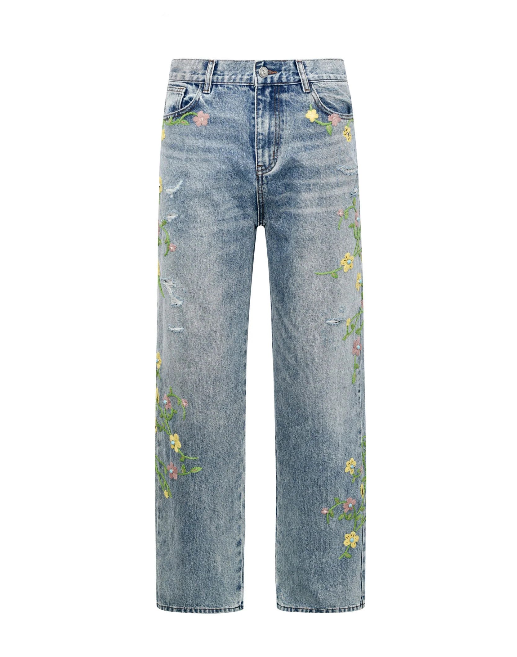 Birth of Royal Child Birth of Royal Child "Majestic Floral" Blue Jeans Size US 34 / EU 50 - 1 Preview