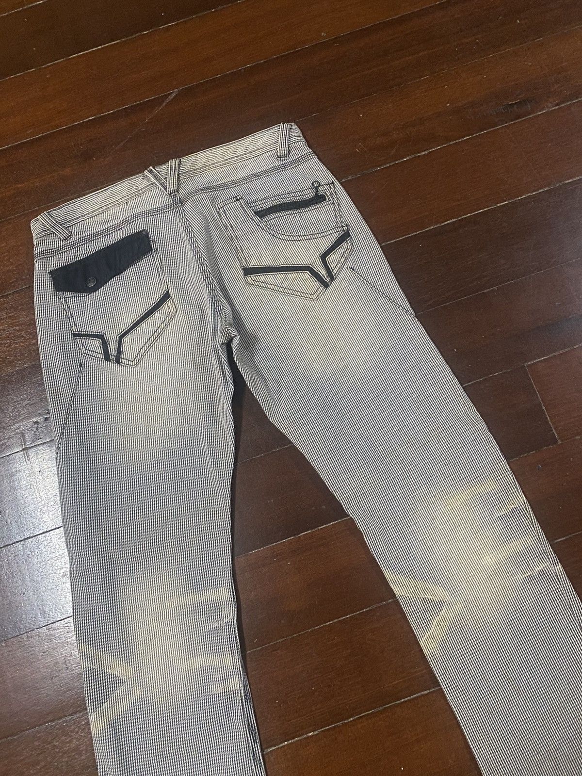 If Six Was Nine 💥rare💥 Hideways Nicole Washed flare Denim Jeans nice feded Size US 35 - 12 Thumbnail