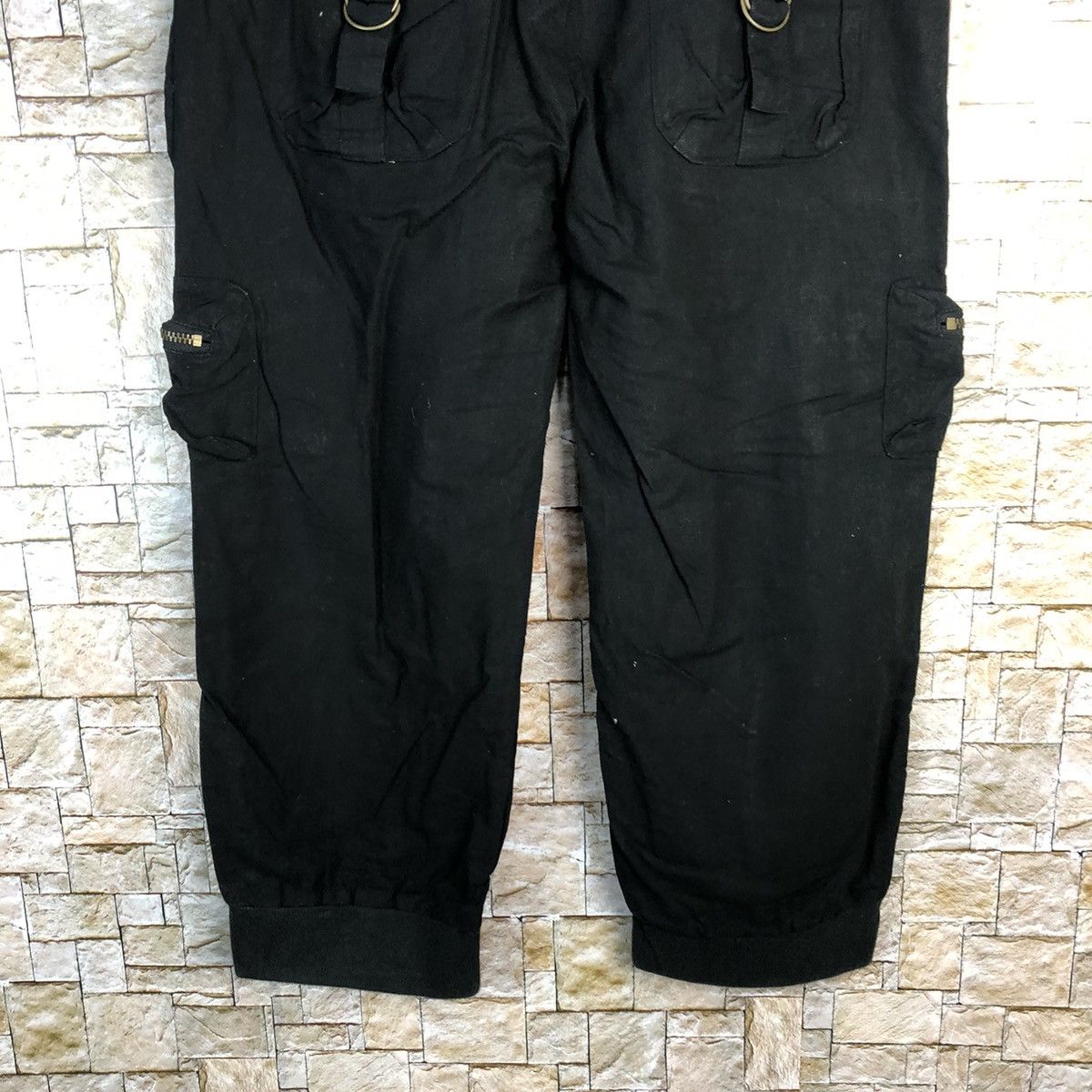 Japanese Brand Hucom Black Multipocket Cropped Pants #A378 Size 31" - 16 Thumbnail