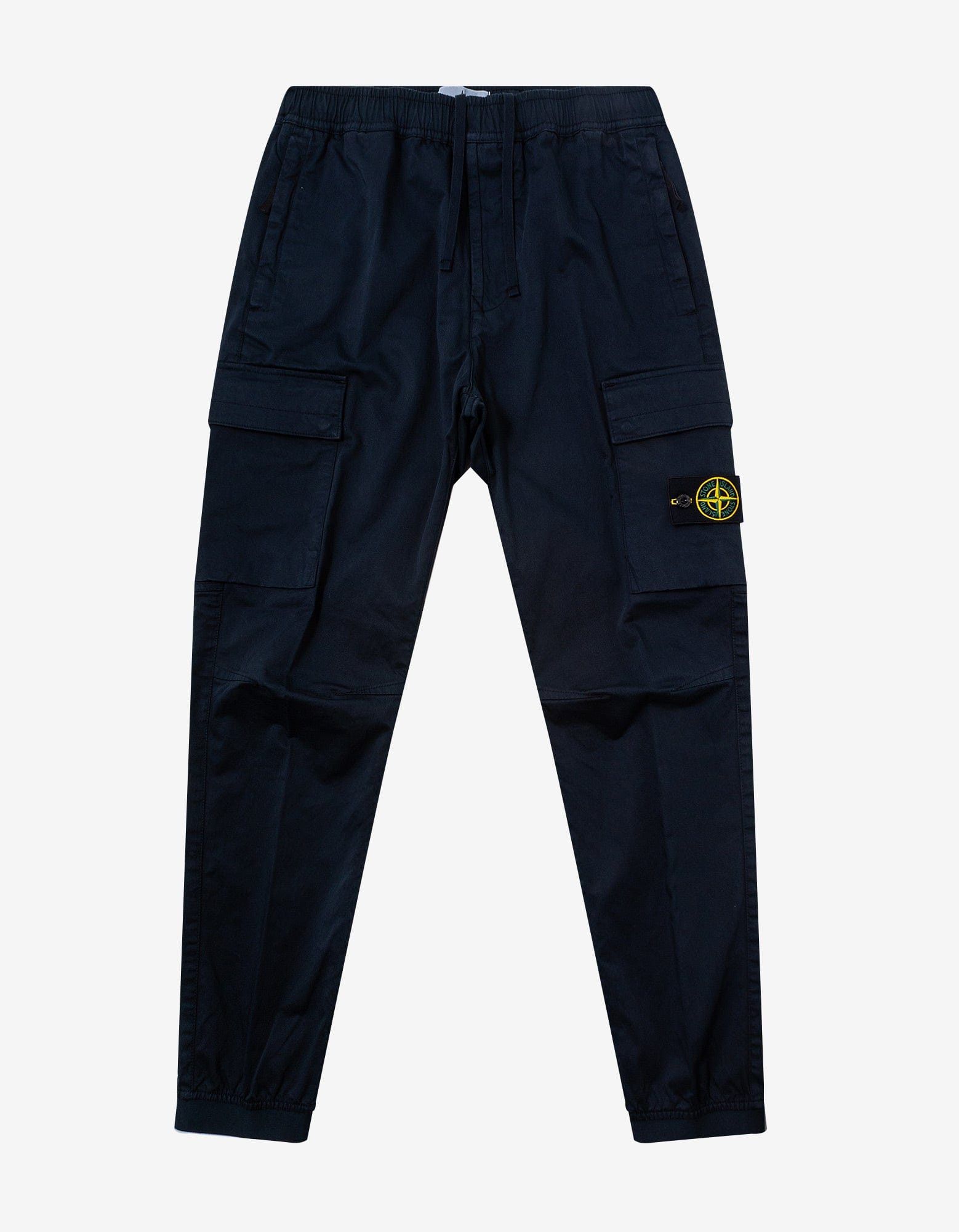 image of Stone Island Blue Garment Dyed Cargo Trousers, Men's (Size 32)