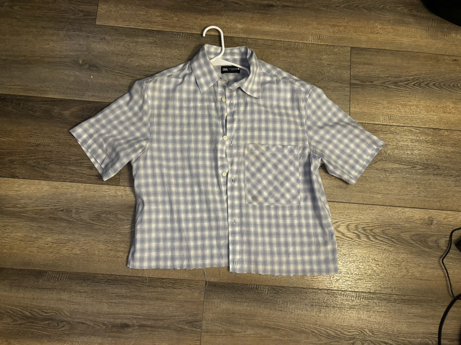Zara Blue and white Zara flannel Size US M / EU 48-50 / 2 - 2 Thumbnail