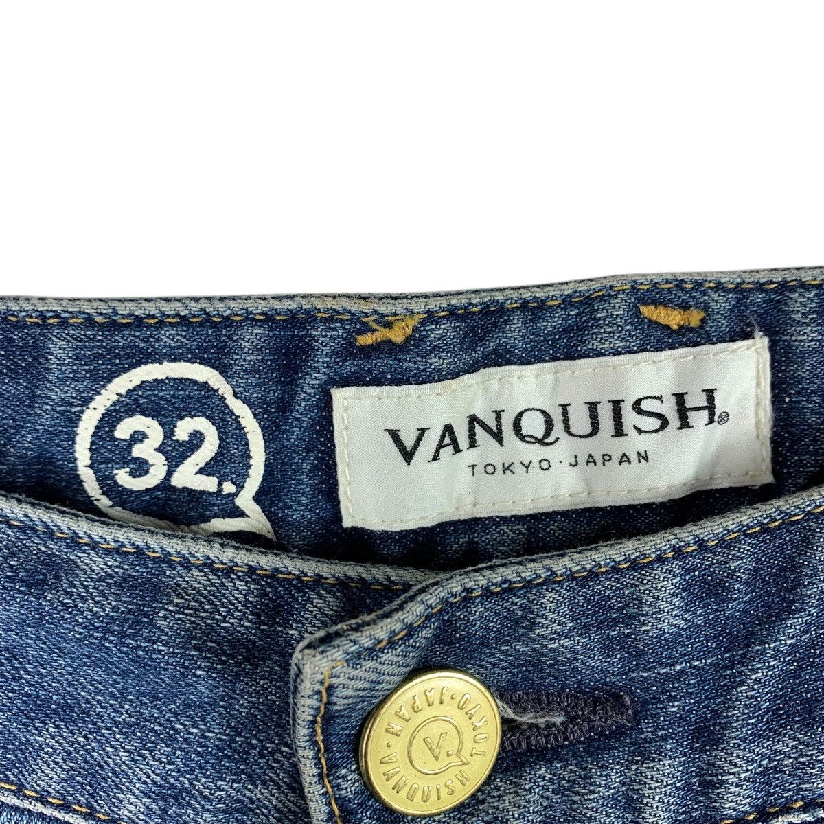 Japanese Brand × Vanquish VANQUISH Distressed patchwork blue jeans Size 32" / US 10 / IT 46 - 3 Thumbnail