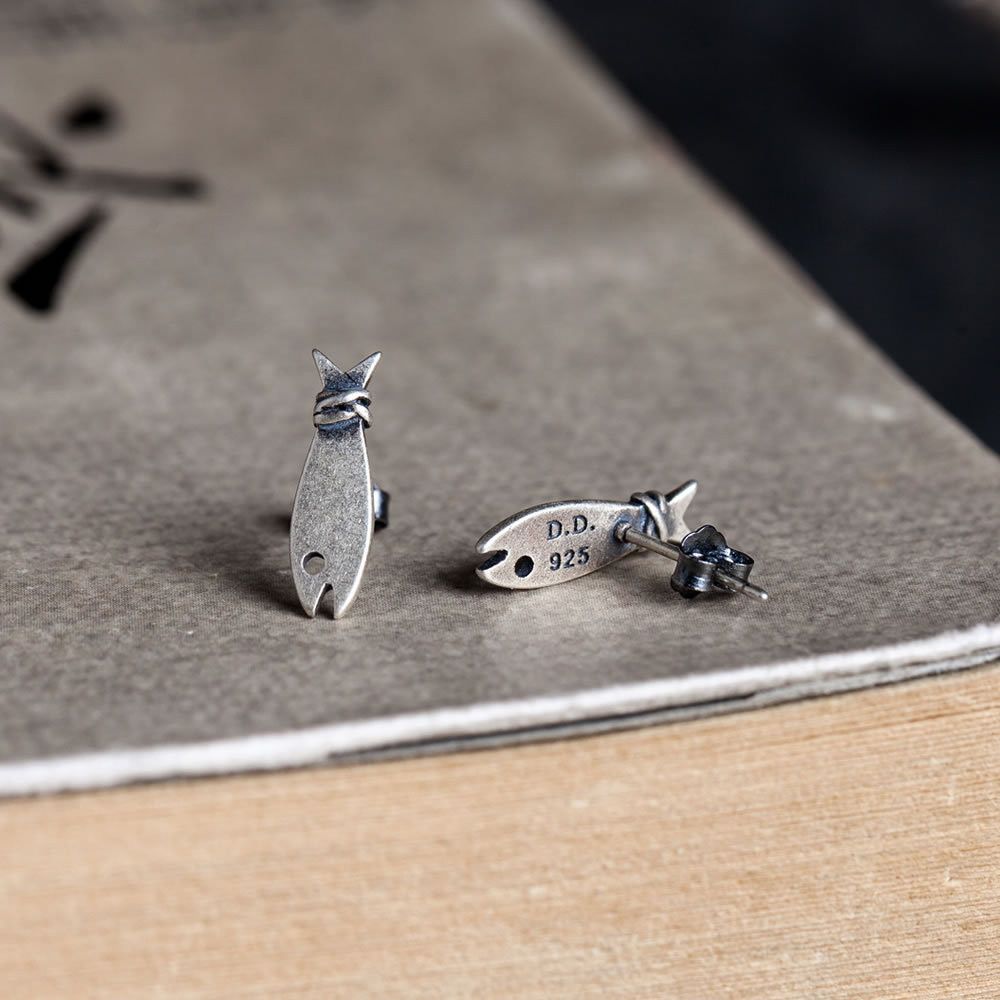 Jewelry Fish Crazy Earrings One Pairs Chrome Jewelry Size ONE SIZE - 2 Thumbnail