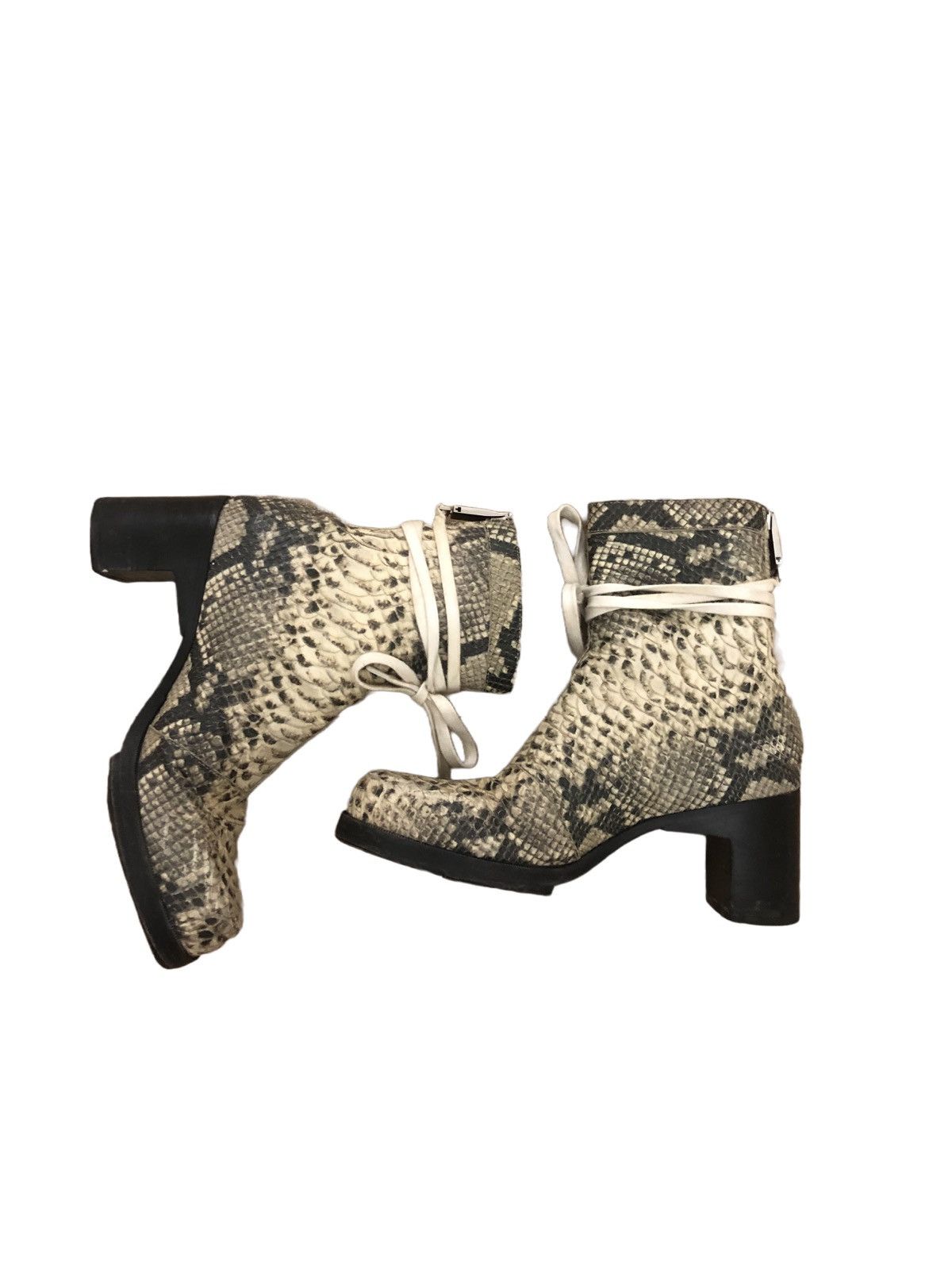 image of 1017 Alyx 9Sm Ss19 Bowie Snakeskin Platform Heel Shoes Boots, Men's