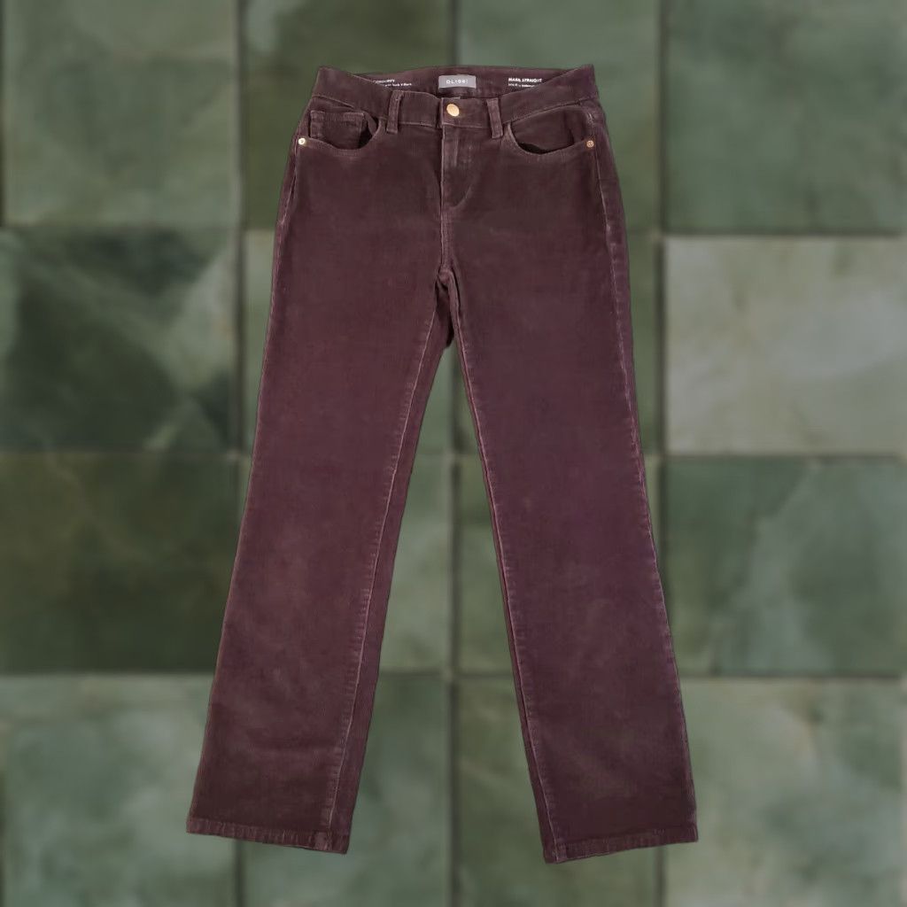 DL1961 DL1961 Corduroy Pants Women's 26 Brown Mid Rise Ankle Straight Stretch Size 26" / US 2 / IT 38 - 1 Thumbnail