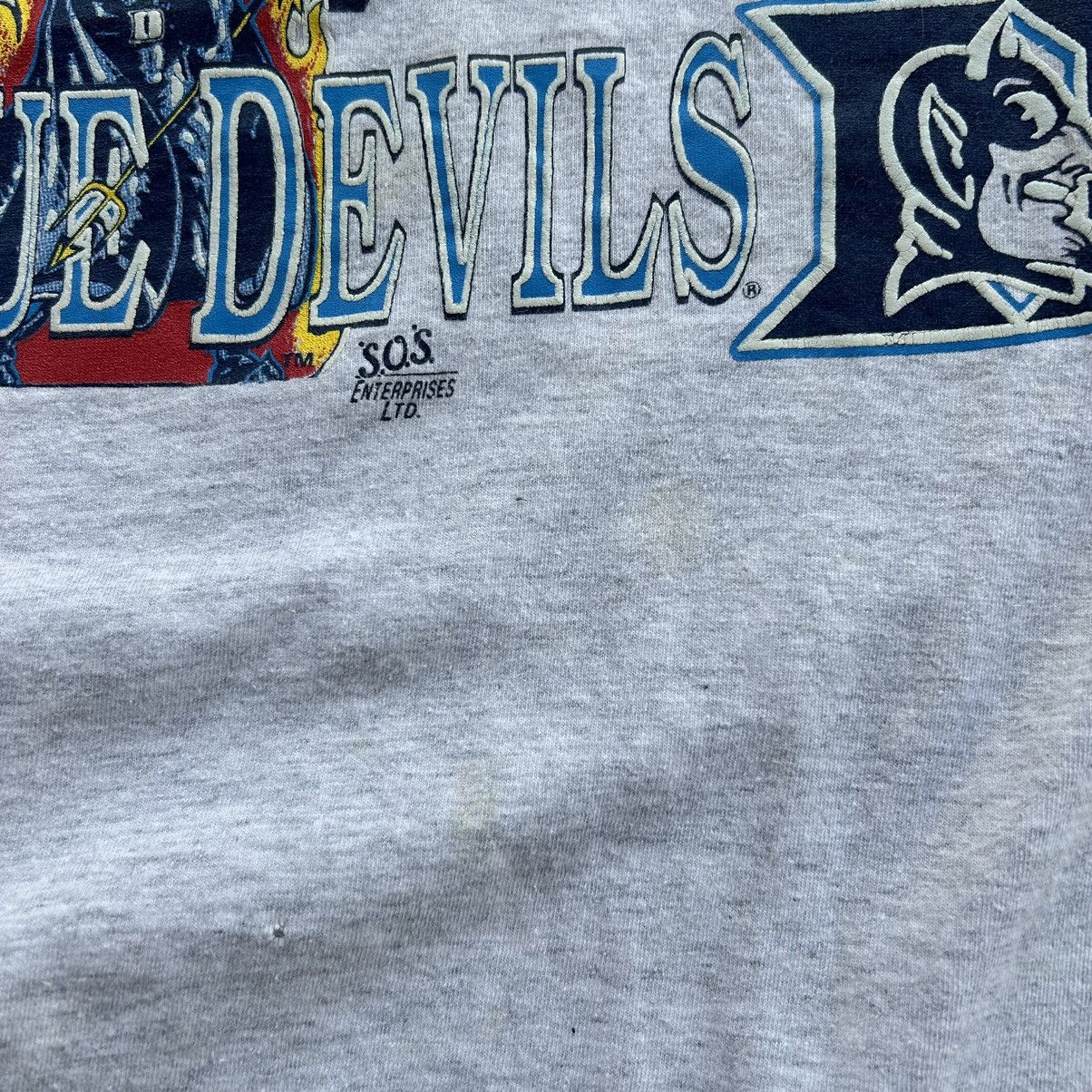 Vintage Vintage 90s Duke University Blue Devils College T Shirt Size US XL / EU 56 / 4 - 5 Thumbnail
