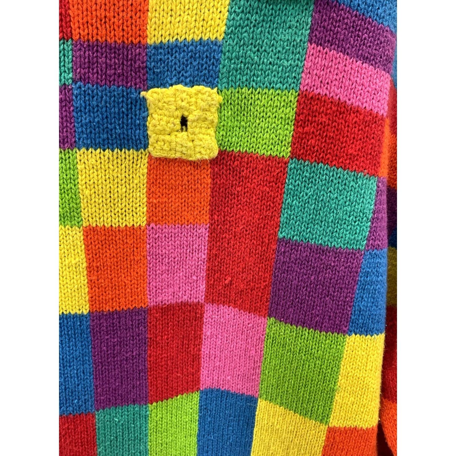 Vintage Michael Simon Sweater Womens One Sz Knit Funky Ski 90s Retro Art, Women's — image 4 of 6