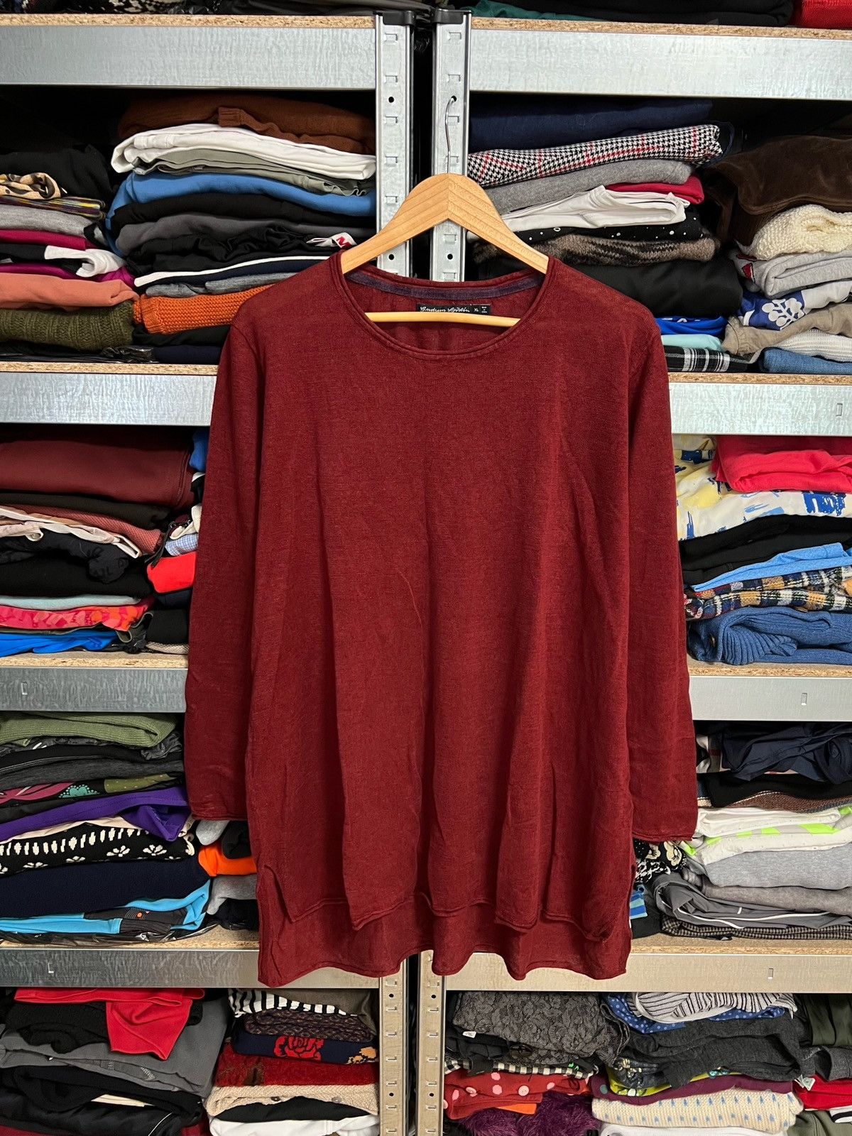 Gudrun Sjoden Gudrun Sjoden Red Linen Knit Long Sleeve Tunic Top Dress XL Size XL / US 12-14 / IT 48-50 - 1 Thumbnail