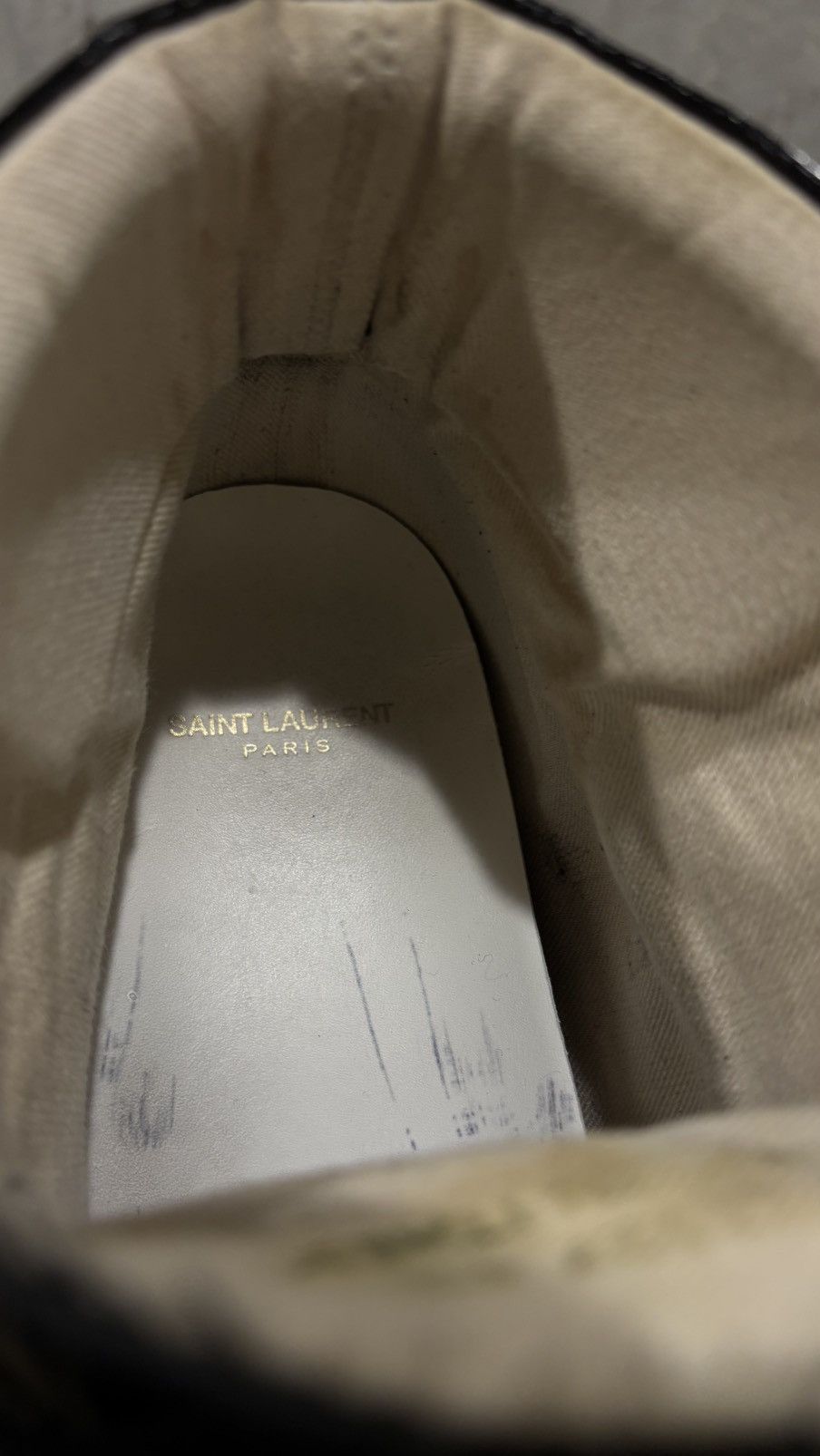 Saint Laurent Paris Saint Laurent Paris “1971 Bad Lieutenant” High Top Sneaker Size US 12 / EU 45 - 11 Thumbnail