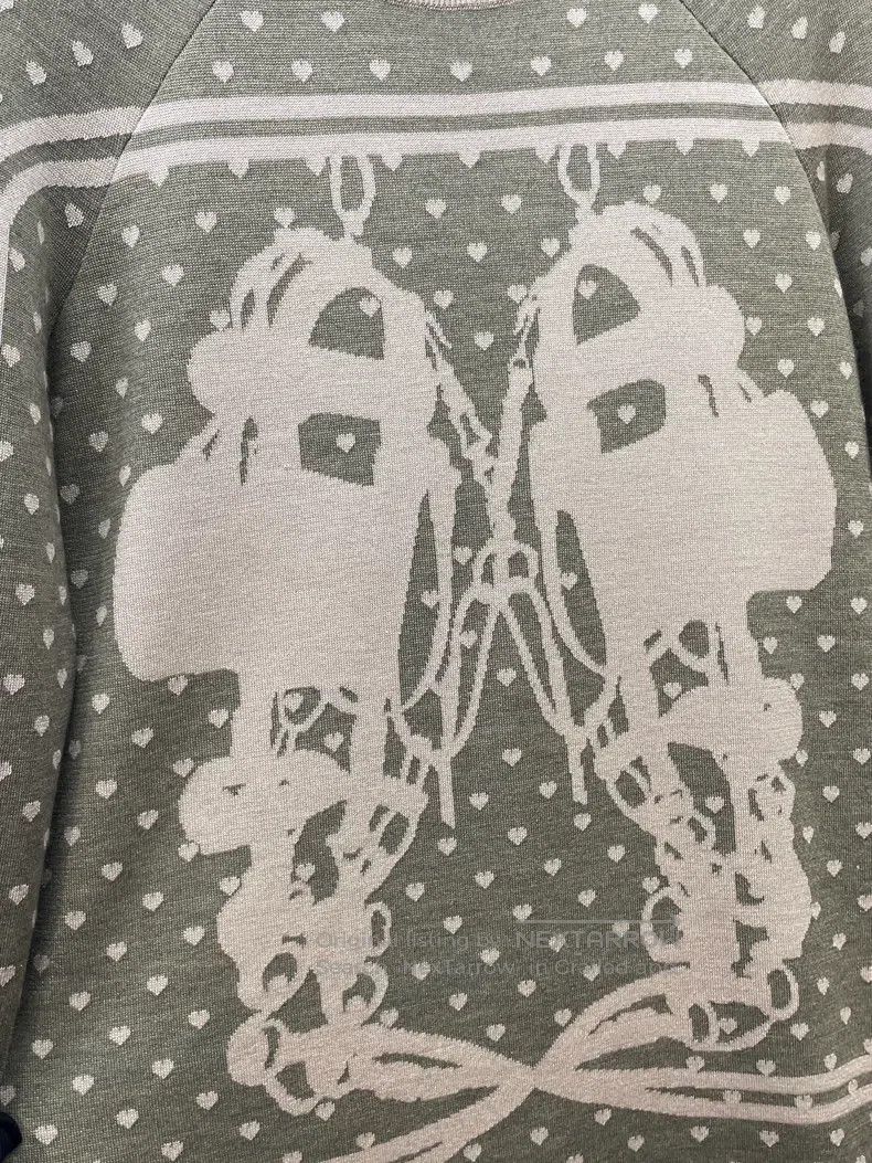 Hermes Hermes Jacquard heart knit cashmere dress Size XXS / US 00 / IT 34 - 5 Thumbnail